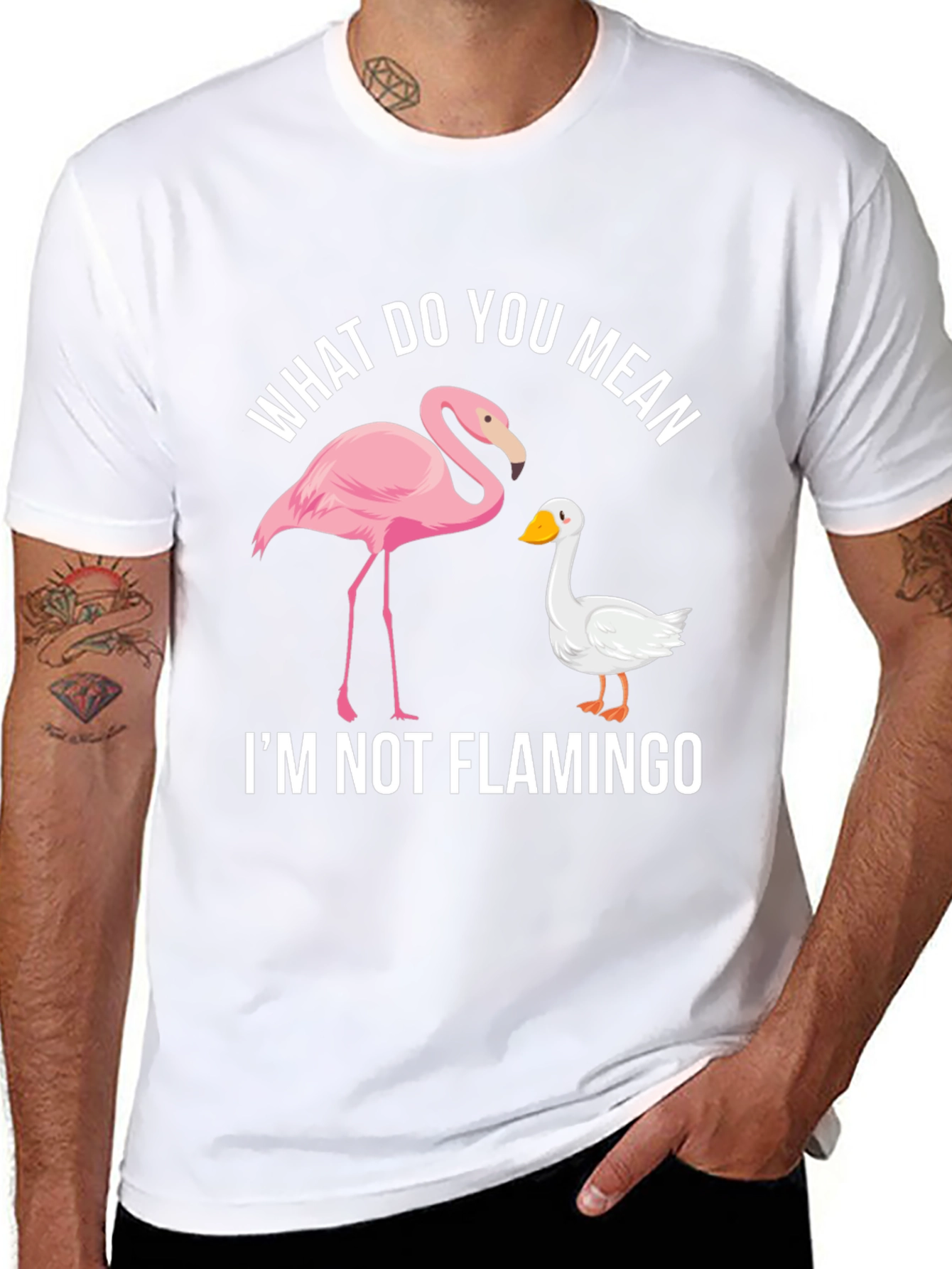 Funny Im Not Flamingo Graphic Tee