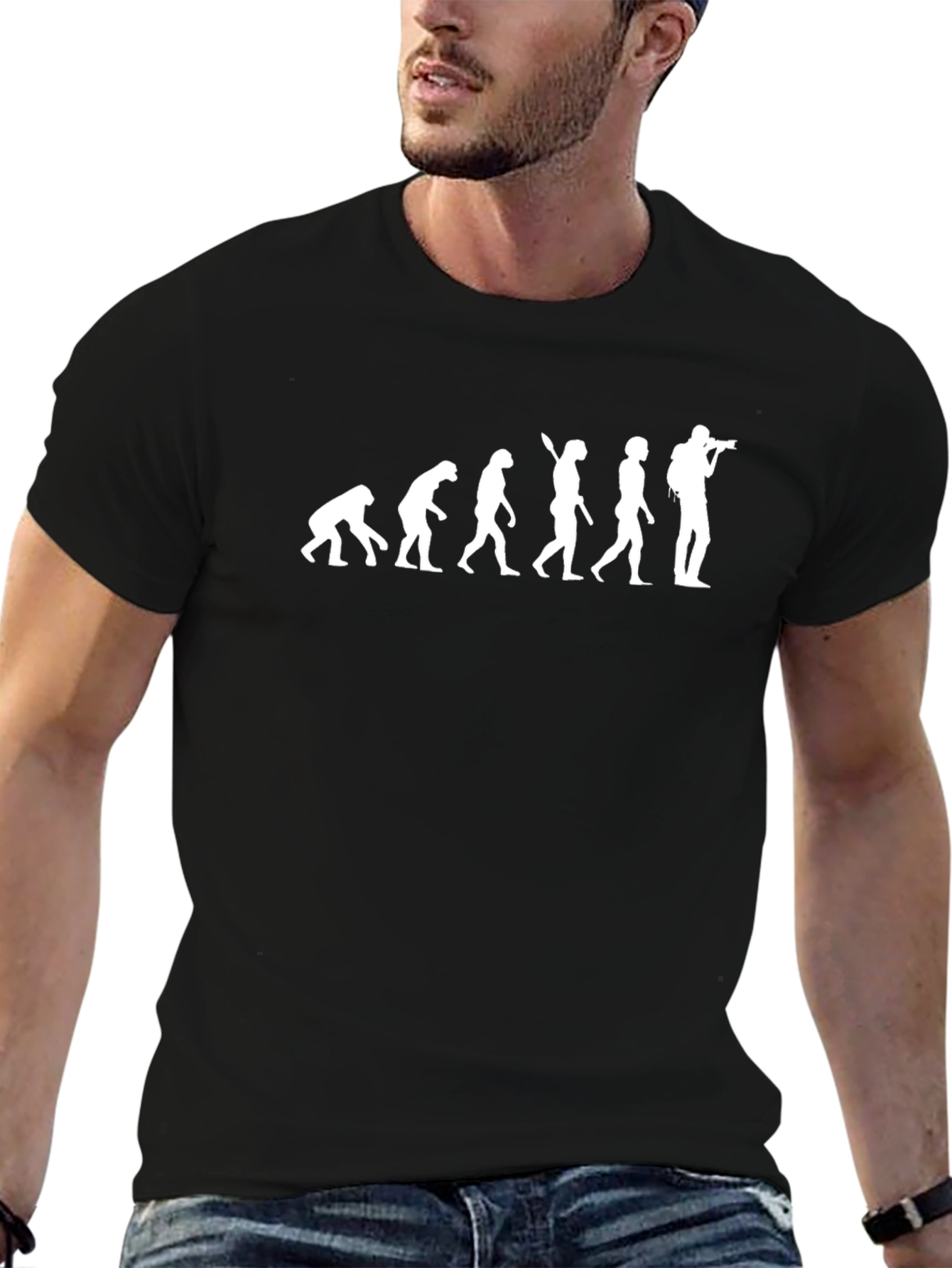 Evolution of Photographer Graphic T-Shirt