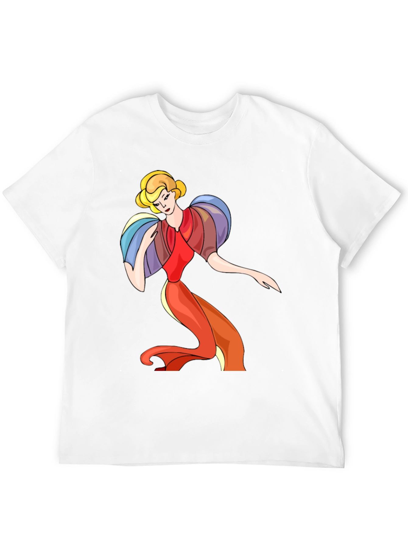 Retro Cartoon Lady Black T-Shirt