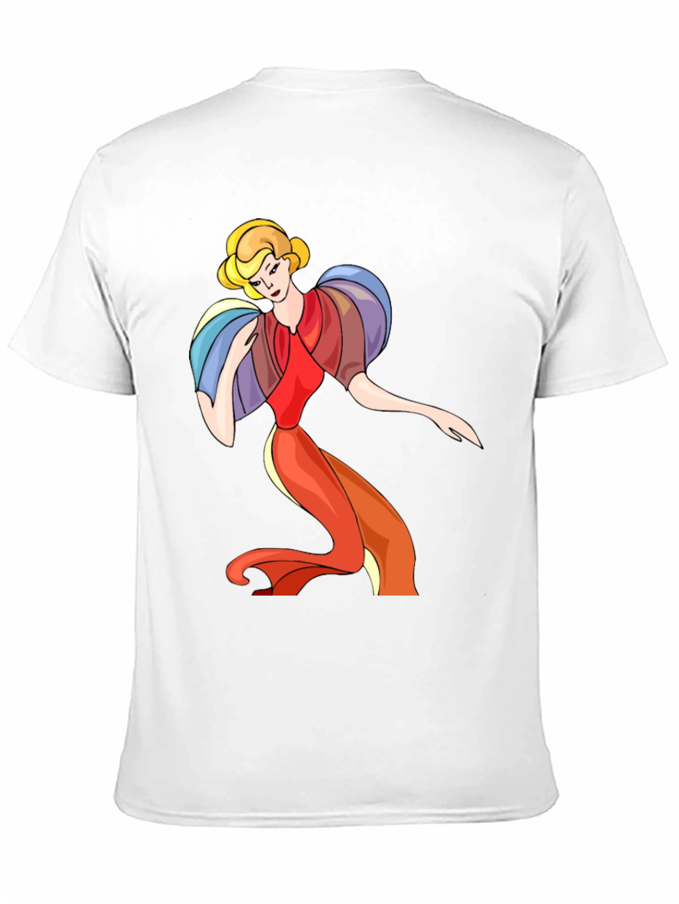 Retro Cartoon Lady Black T-Shirt