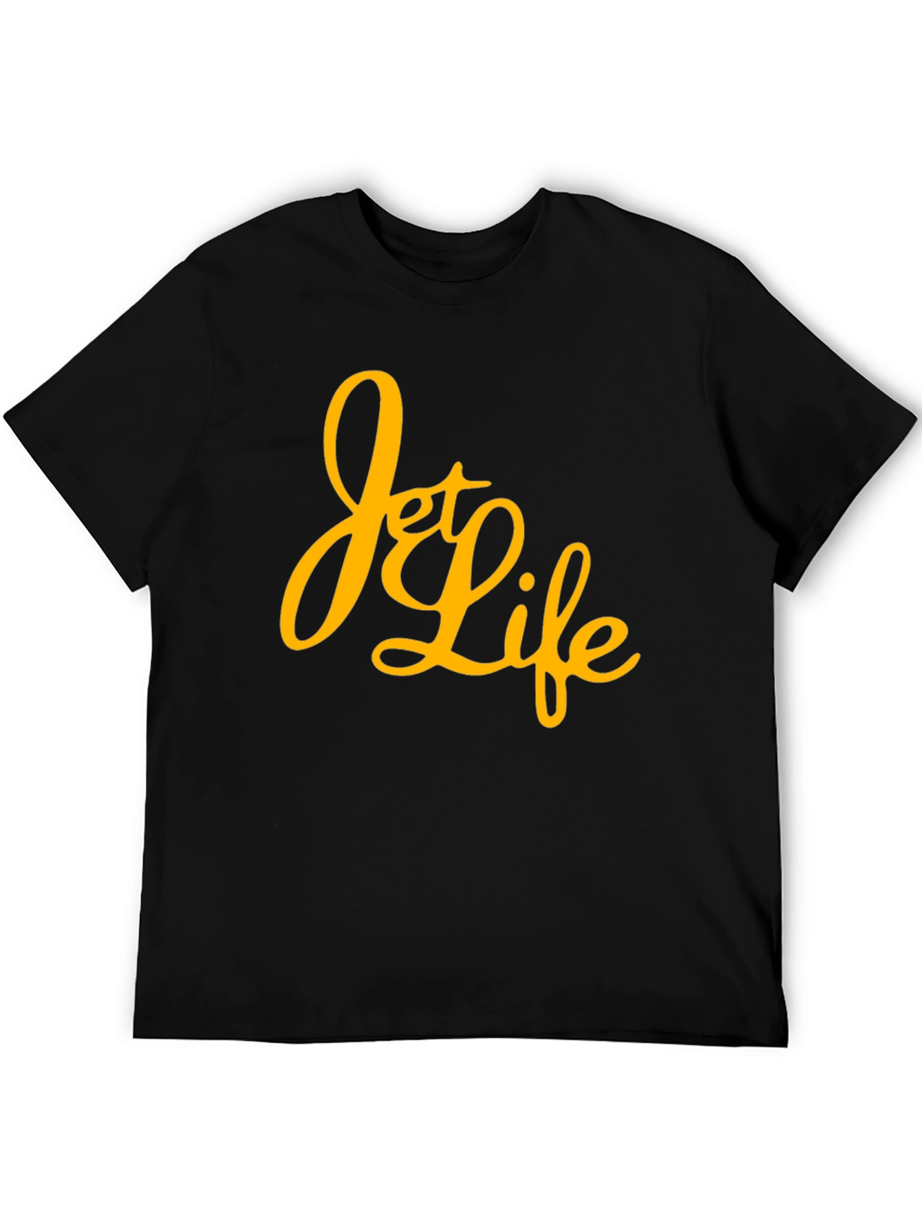 Jet Life Graphic T-Shirt - Black Crew Neck Tee