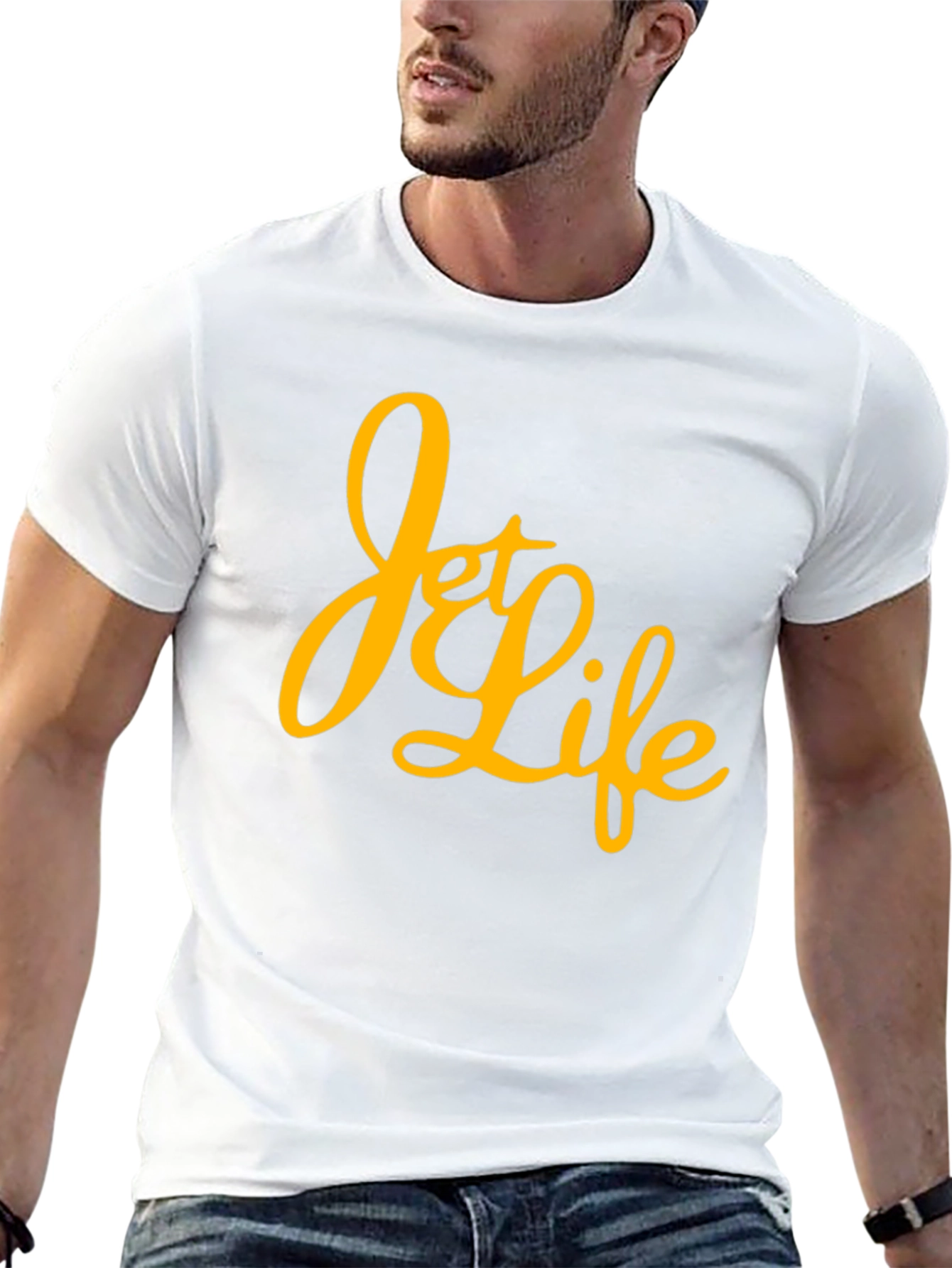 Jet Life Graphic T-Shirt - Black Crew Neck Tee