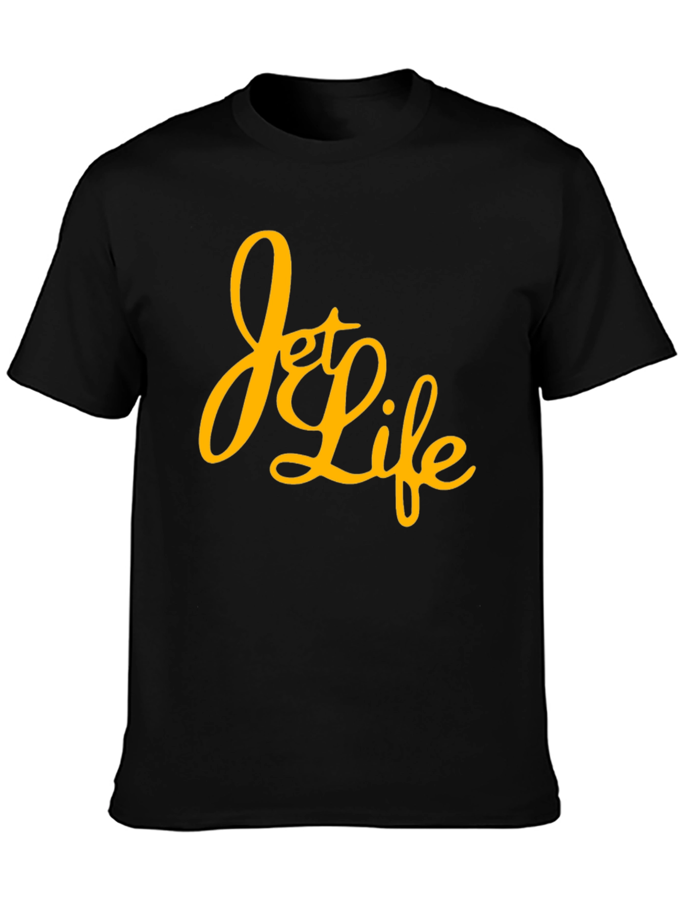 Jet Life Graphic T-Shirt - Black Crew Neck Tee