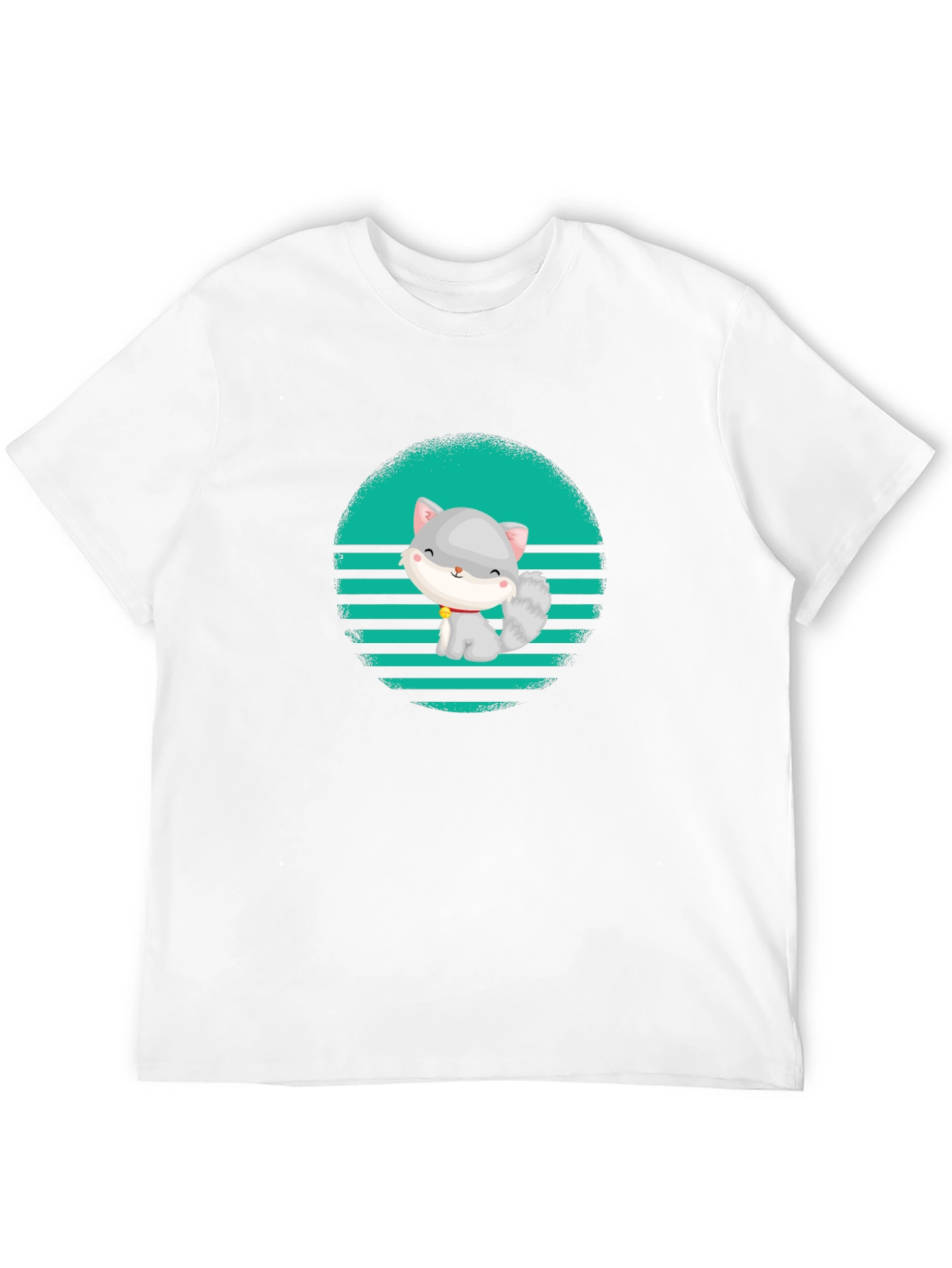 Cute Cat Graphic T-Shirt - Stylish Mens Tee