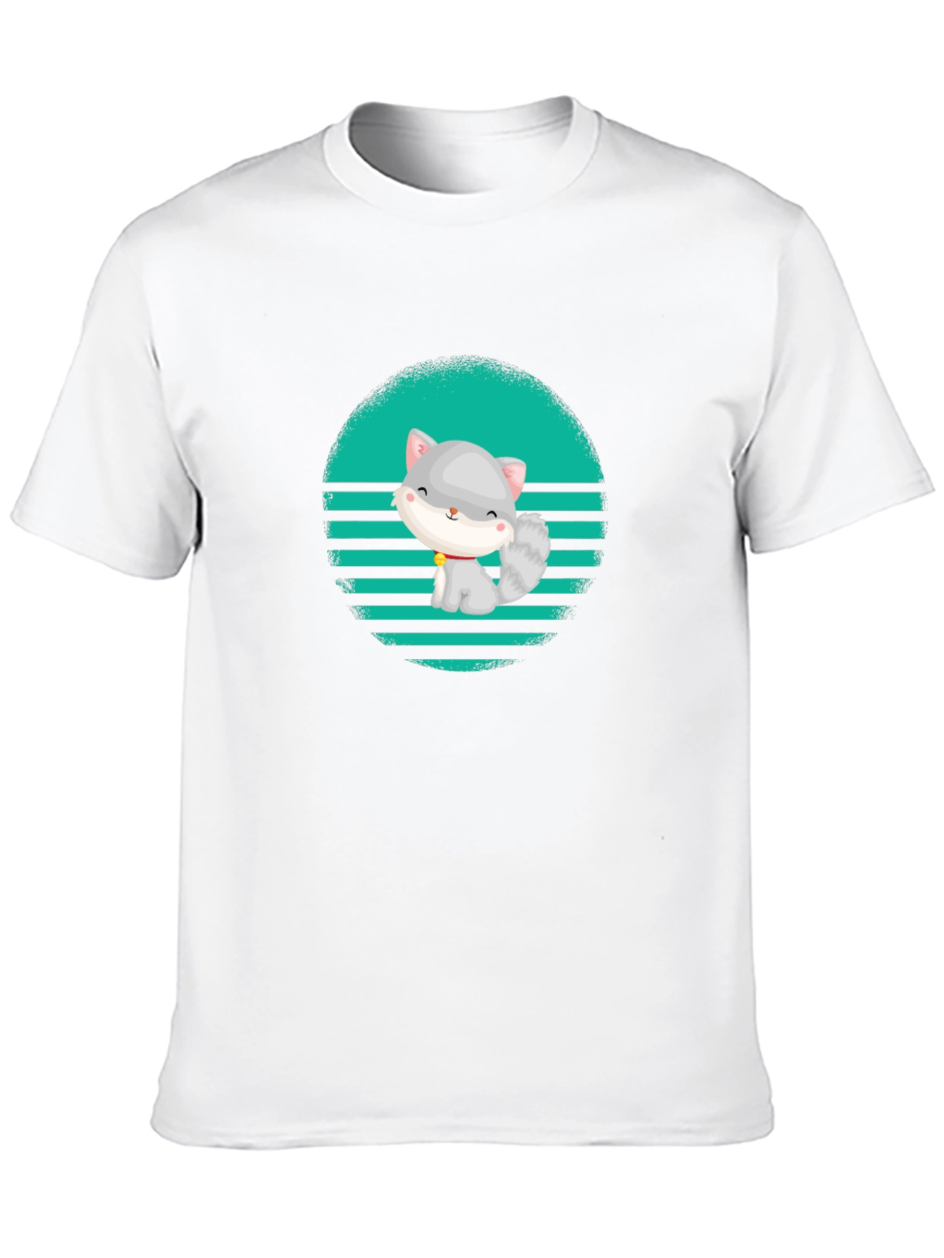 Cute Cat Graphic T-Shirt - Stylish Mens Tee