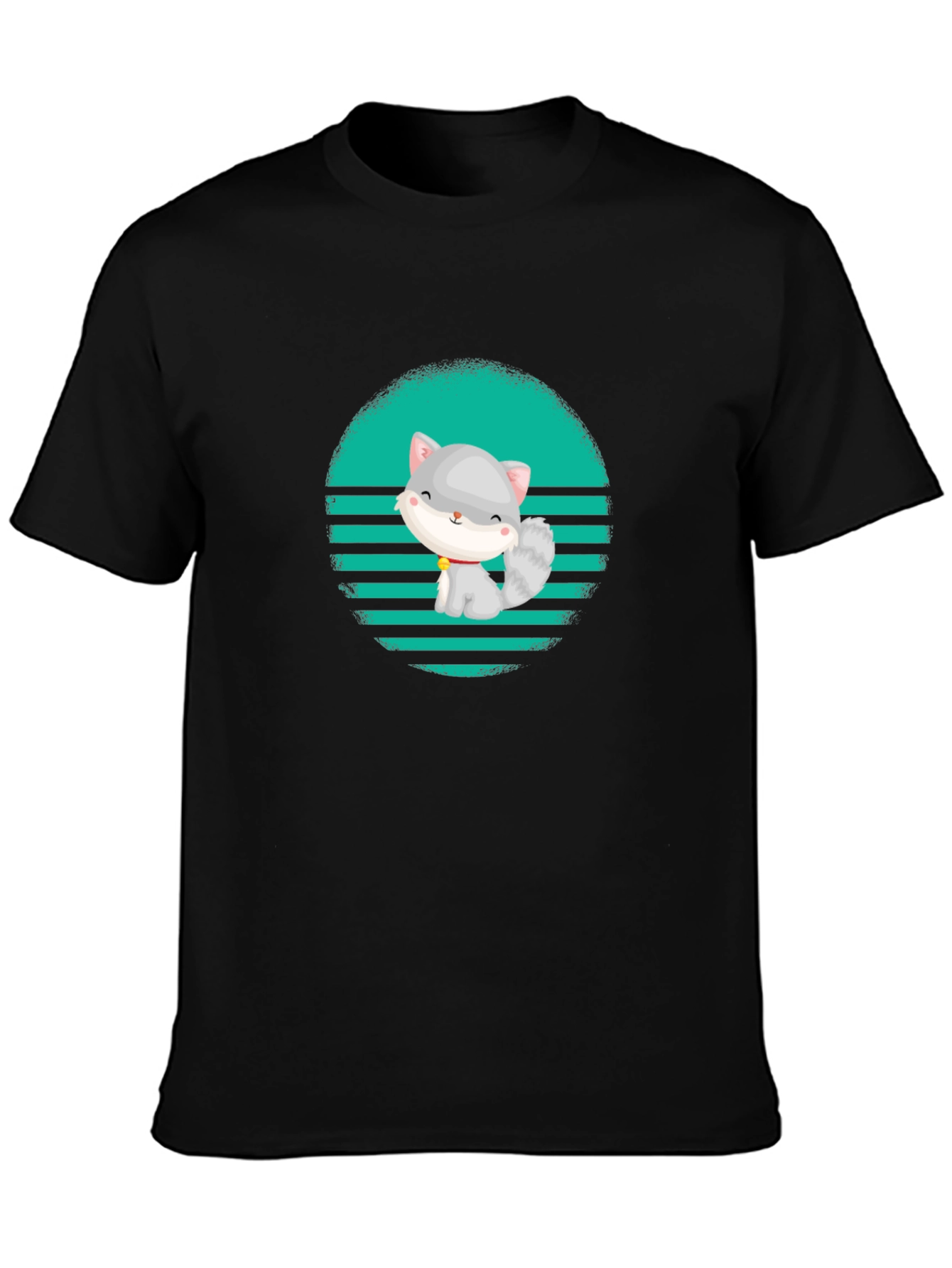 Cute Cat Graphic T-Shirt - Stylish Mens Tee