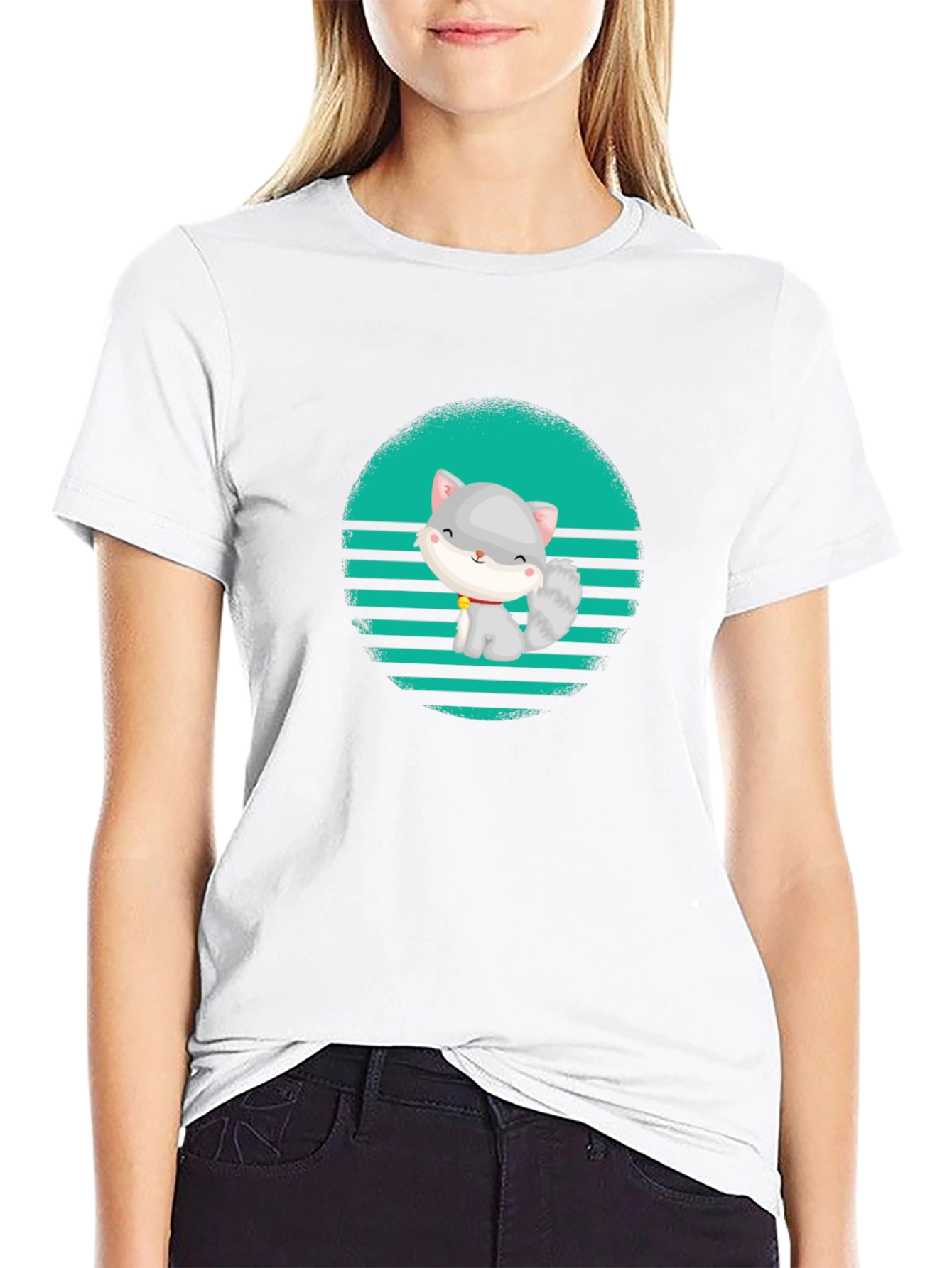 Cute Cat Graphic T-Shirt - Stylish Mens Tee