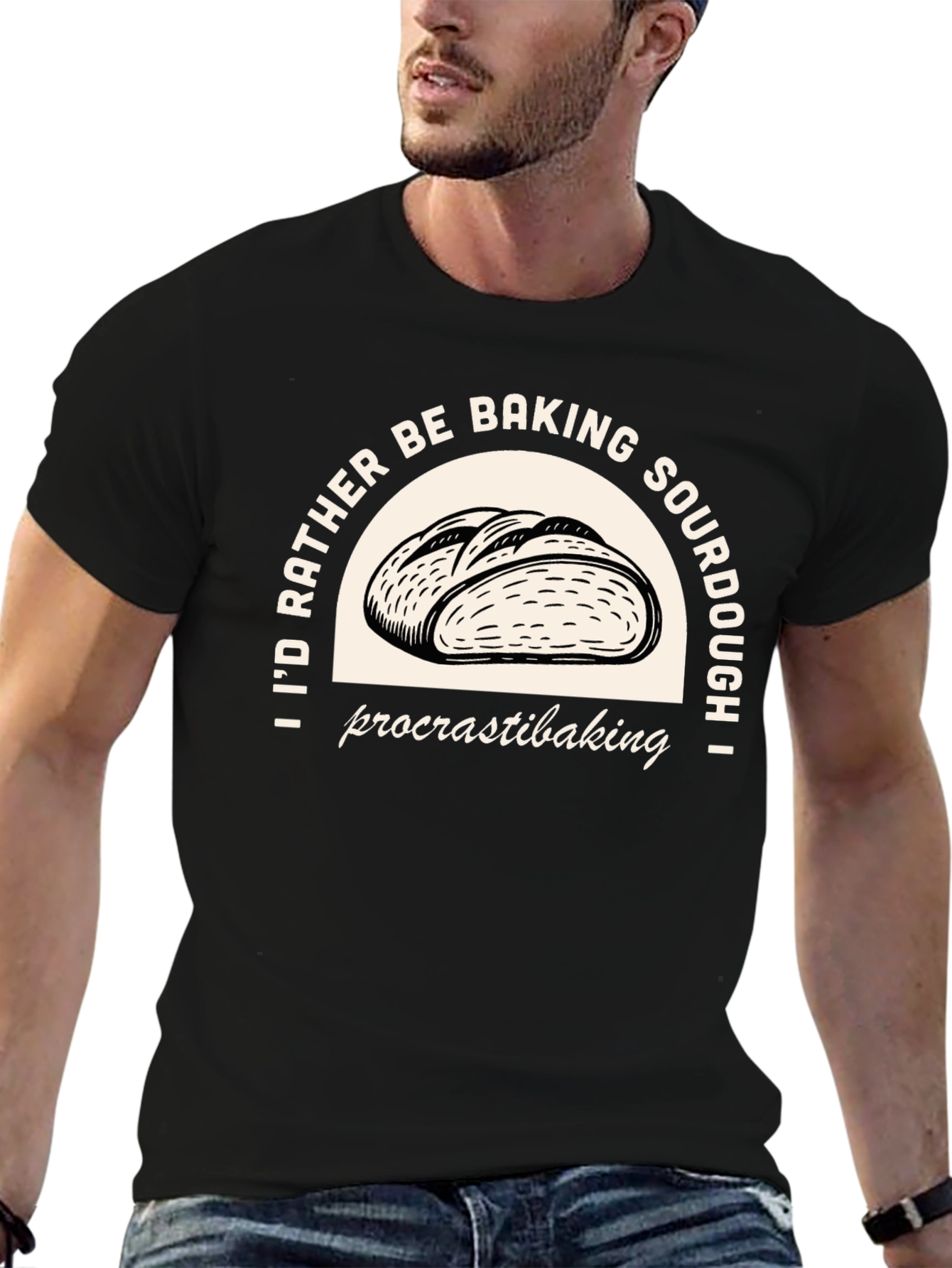 Baking Sourdough T-Shirt - Procrastibaking Funny Tee