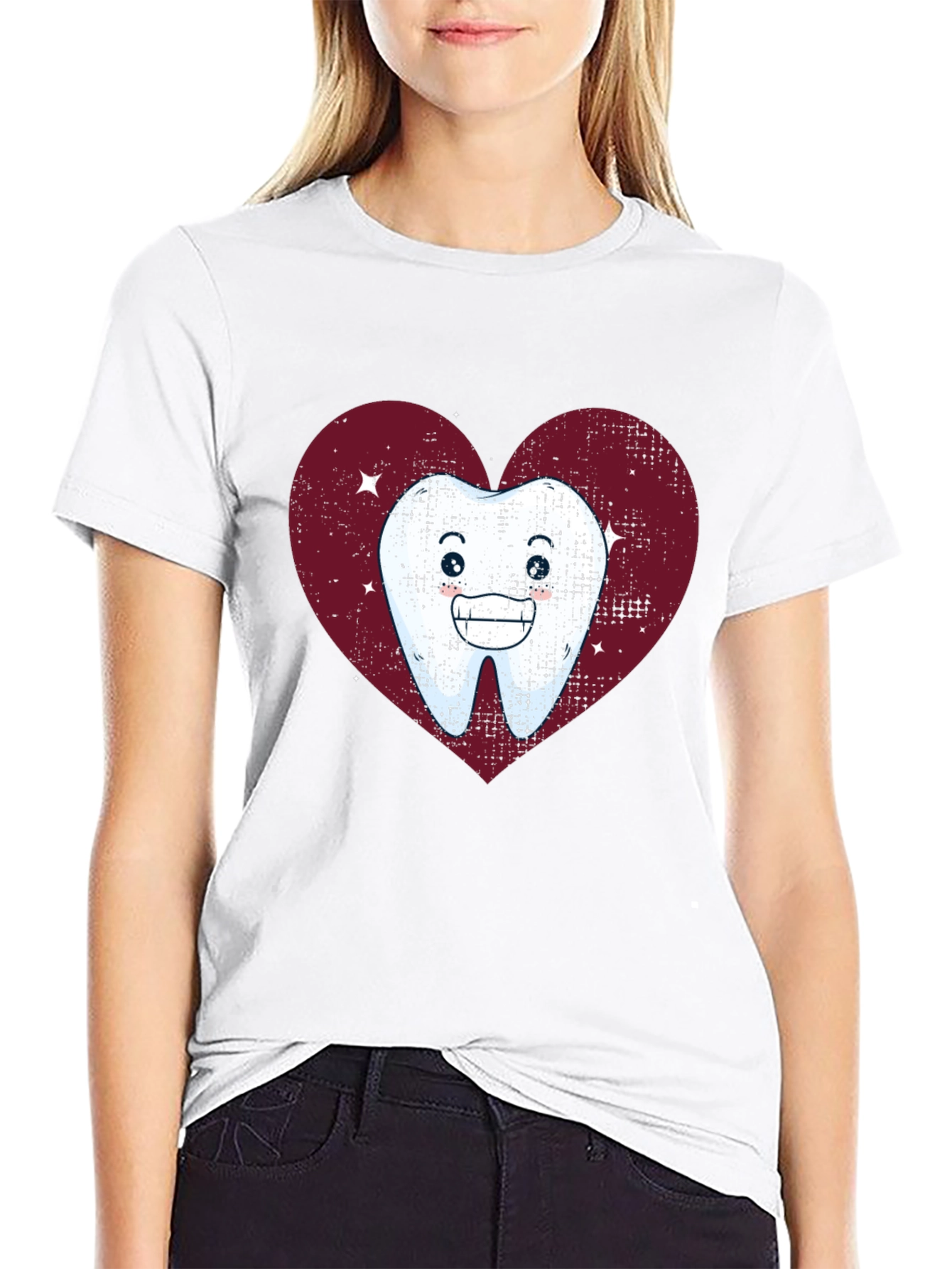 Cute Tooth Heart T-Shirt - Dental Humor Tee