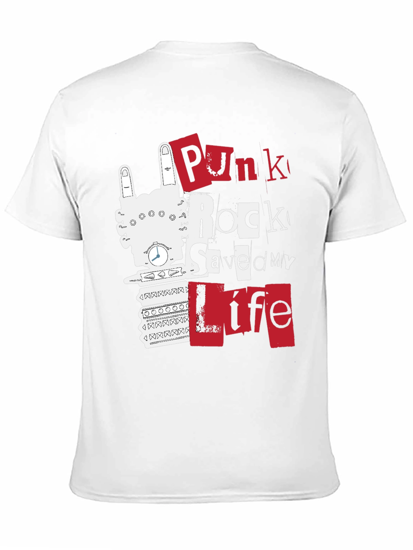 Punk Rock Saved My Life Black Graphic Tee