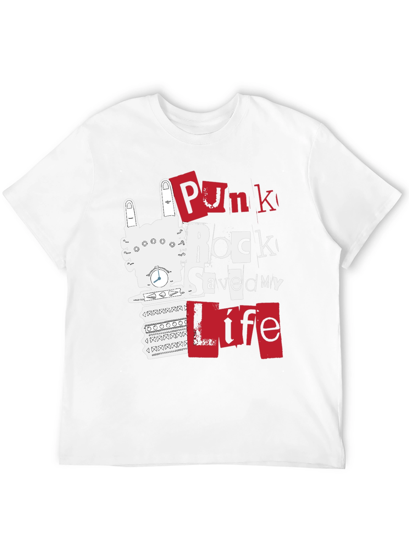 Punk Rock Saved My Life Black Graphic Tee