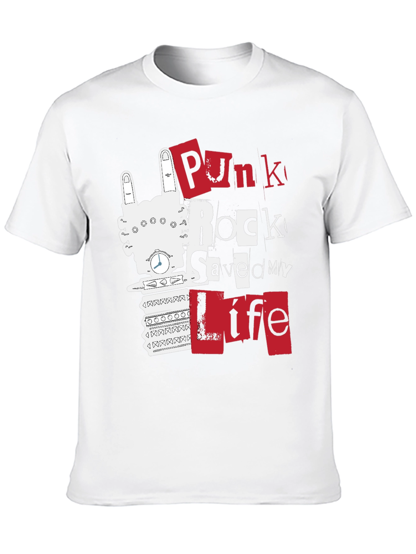 Punk Rock Saved My Life Black Graphic Tee