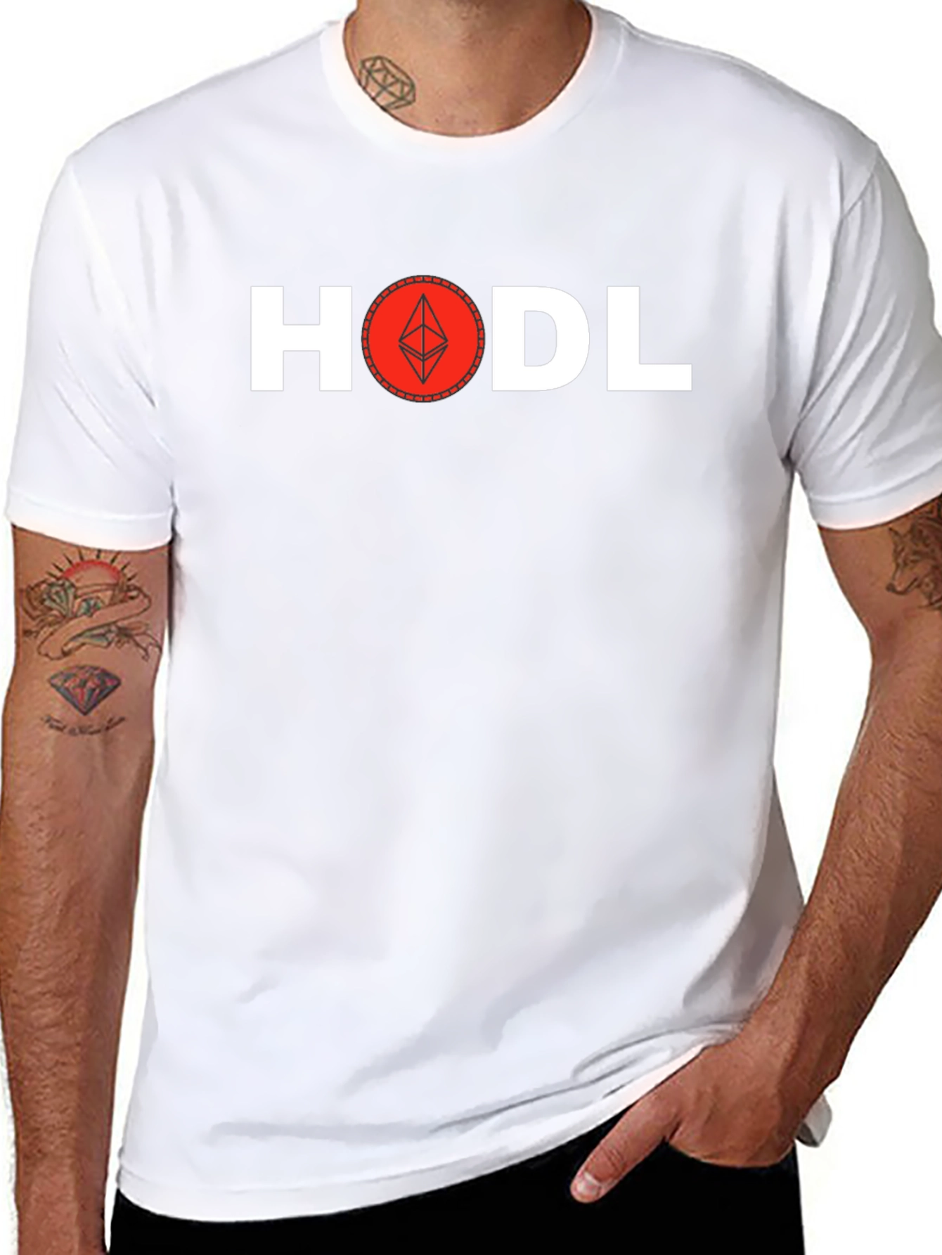 HODL Ethereum Crypto T-Shirt - Classic Black Tee