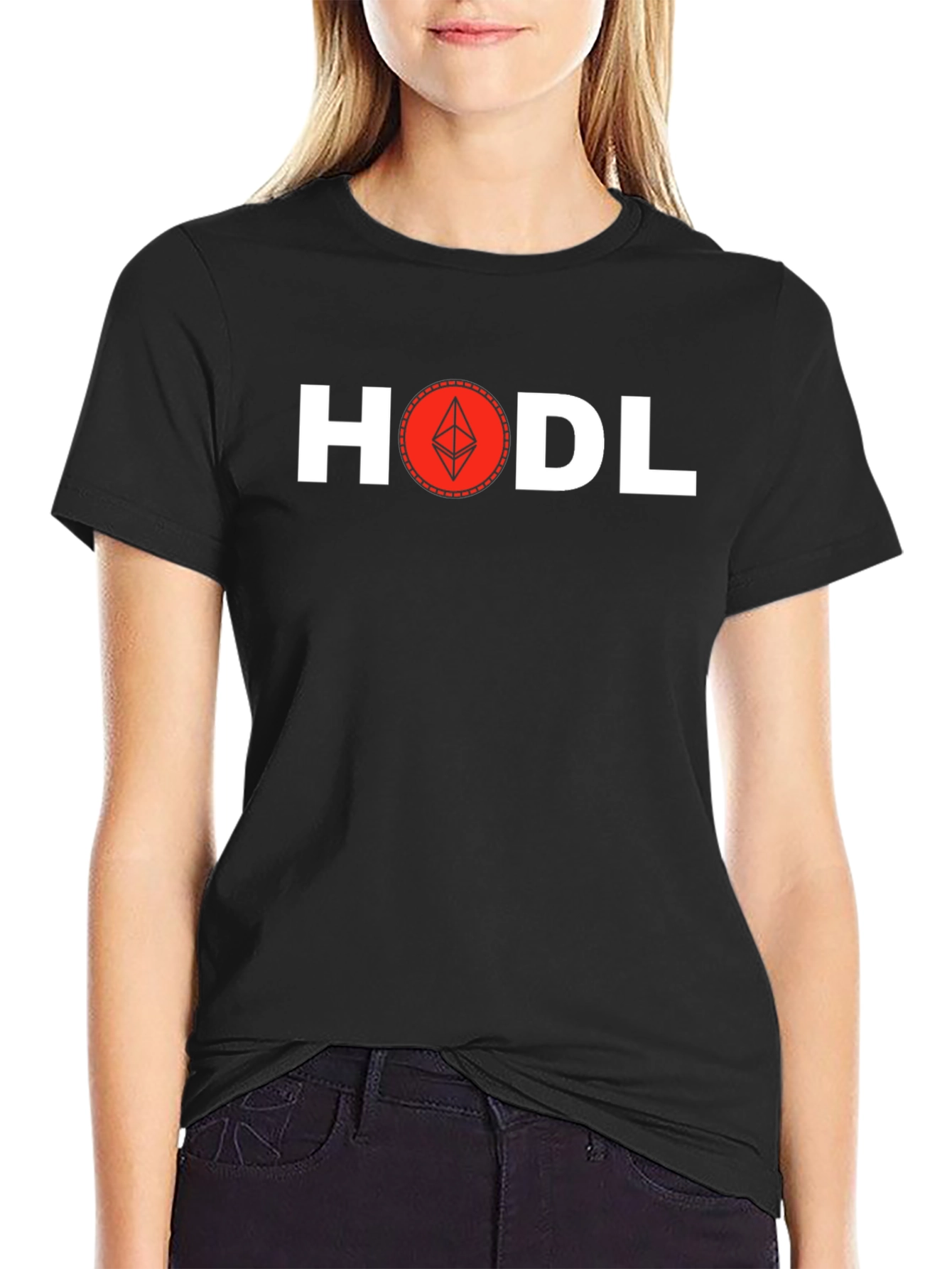 HODL Ethereum Crypto T-Shirt - Classic Black Tee