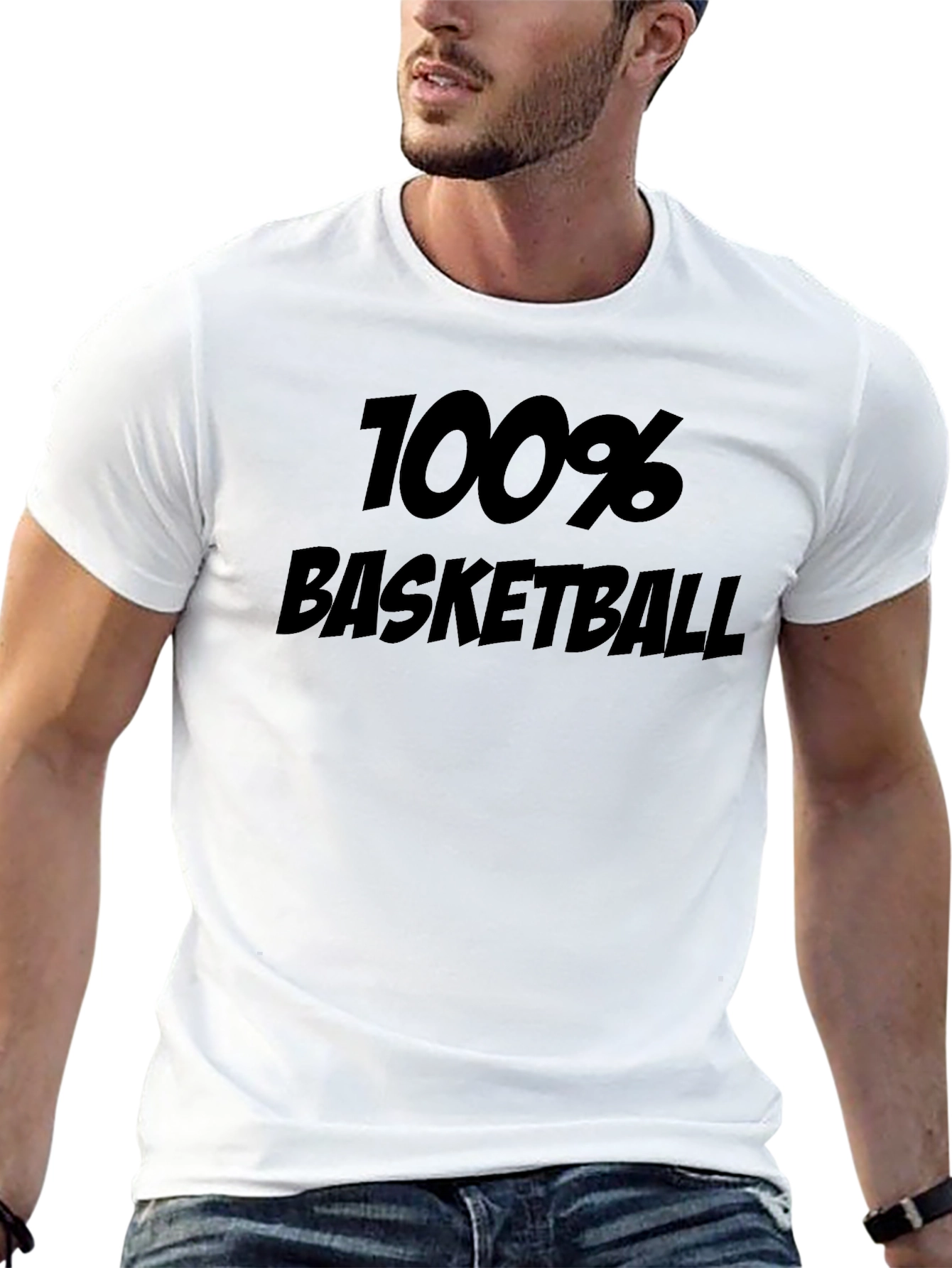 100% Basketball Graphic Tee - Black T-Shirt