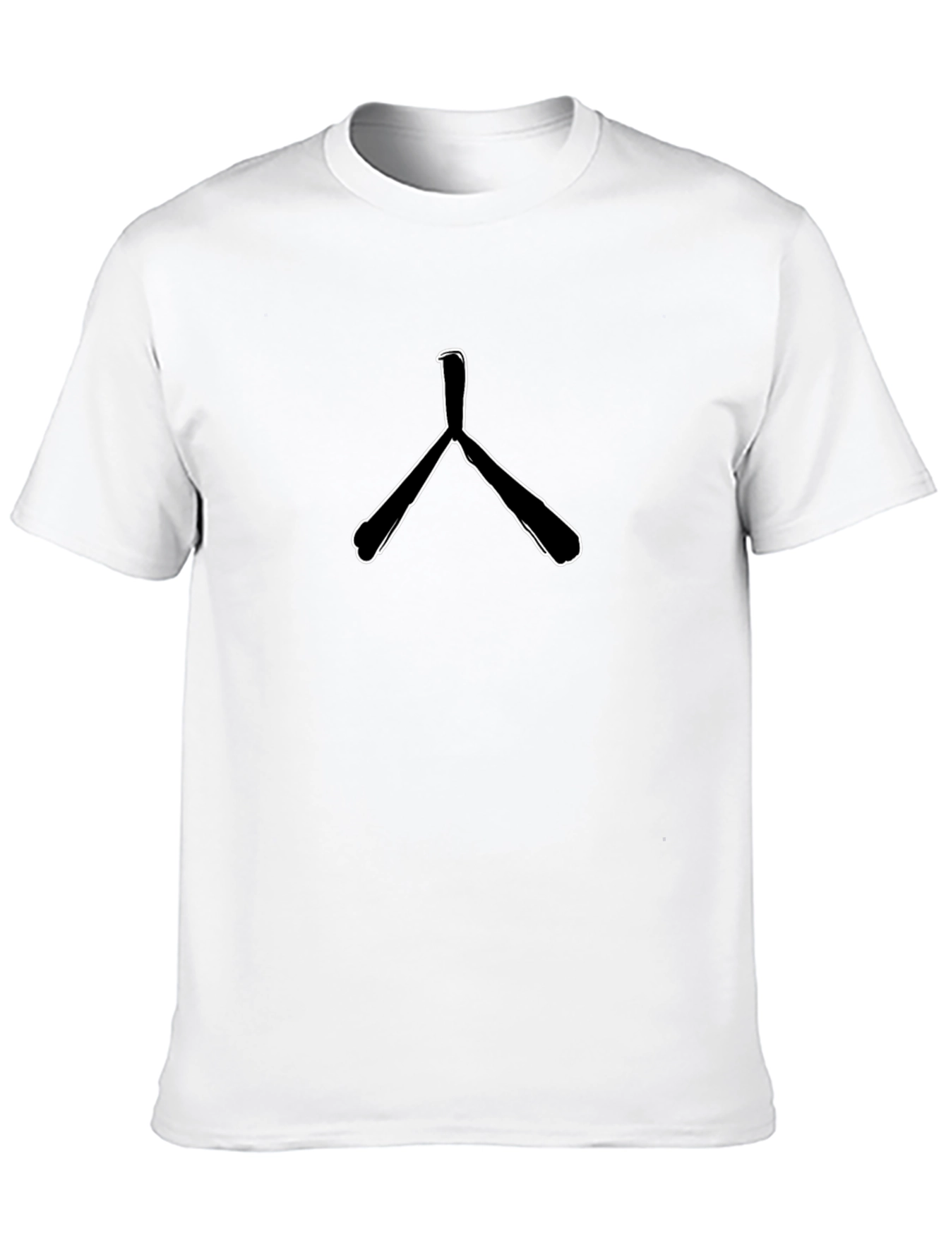 Minimalist Black Tee with Graphic