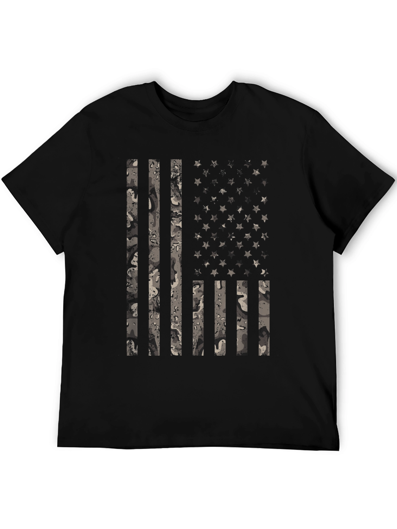Camo American Flag Graphic T-Shirt