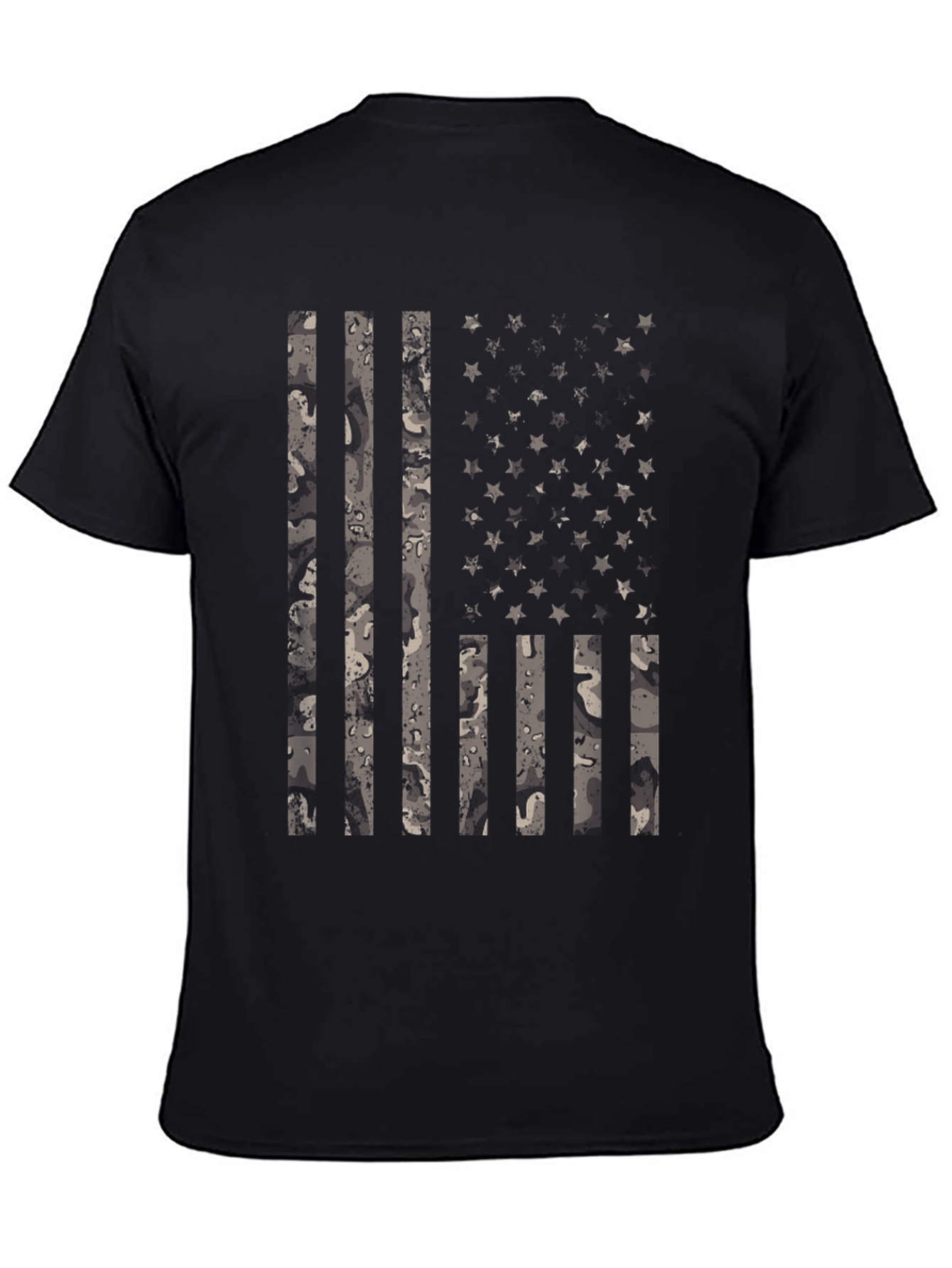 Camo American Flag Graphic T-Shirt