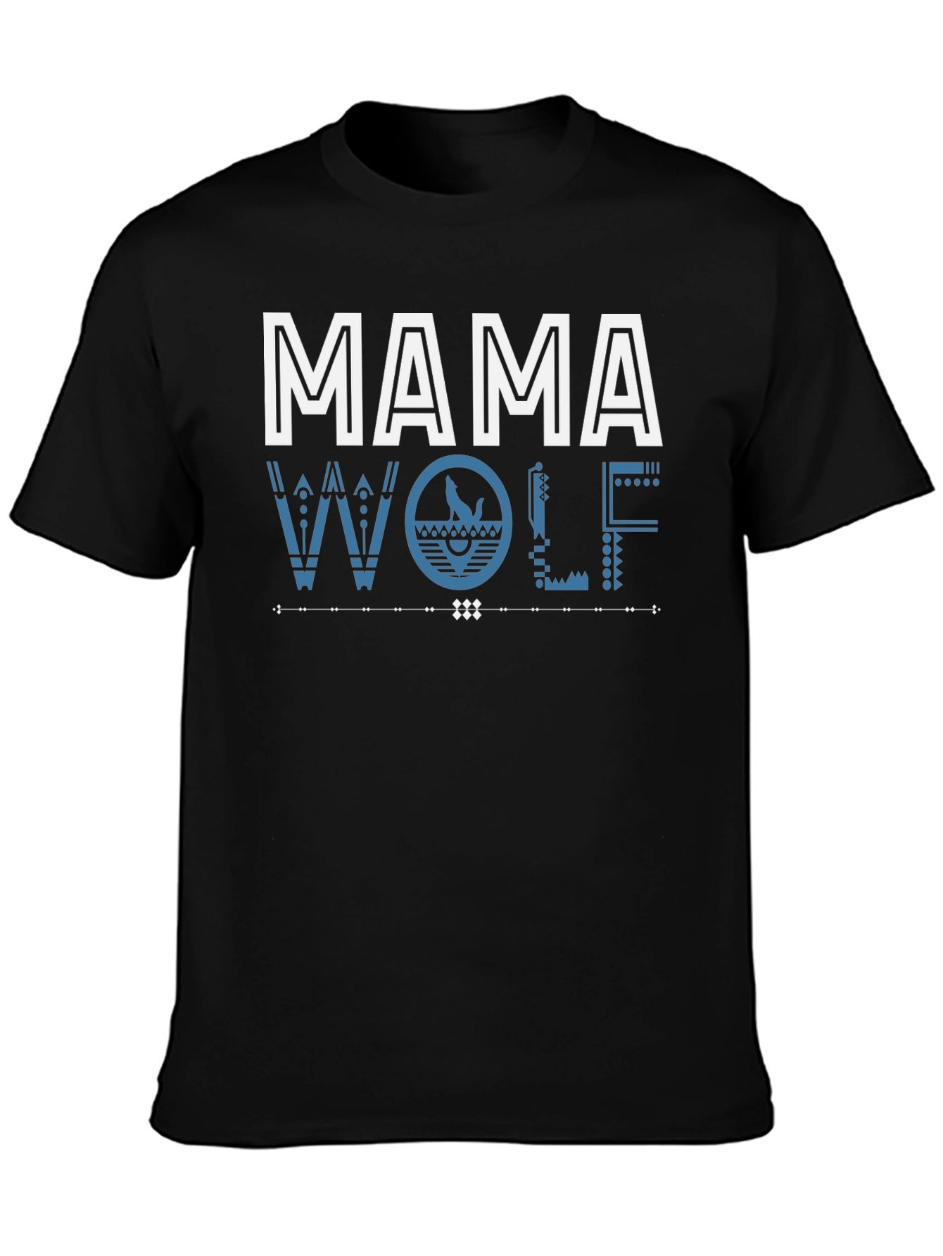 Mama Wolf Graphic Tee - Stylish Tribal Design