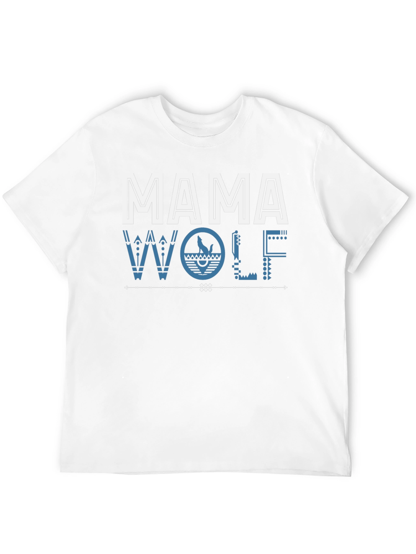 Mama Wolf Graphic Tee - Stylish Tribal Design