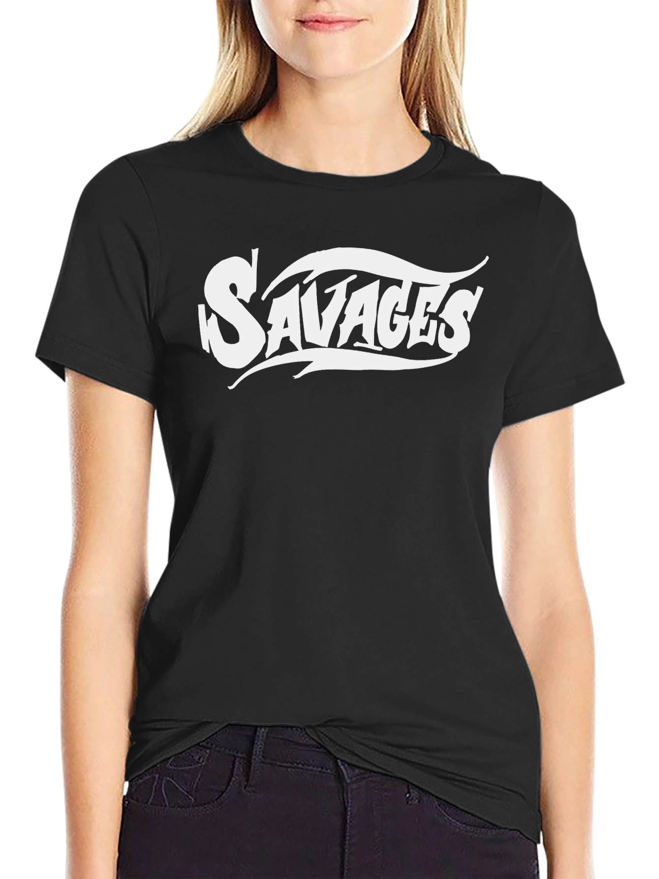 Savages Graphic Print Black T-Shirt