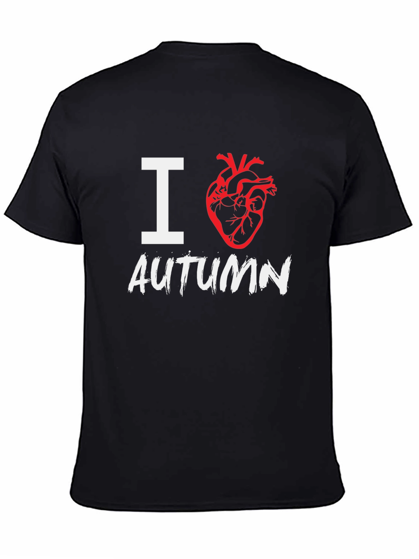 I Heart Autumn Graphic T-Shirt - Black