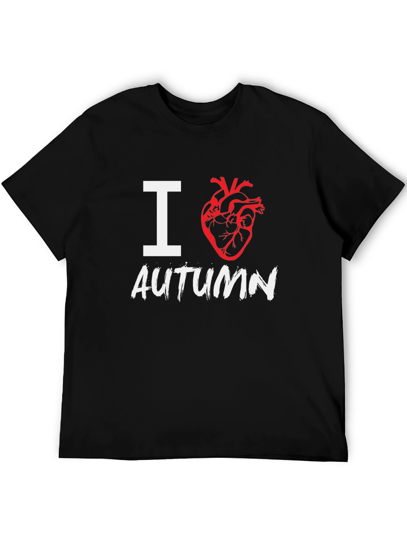 I Heart Autumn Graphic T-Shirt - Black