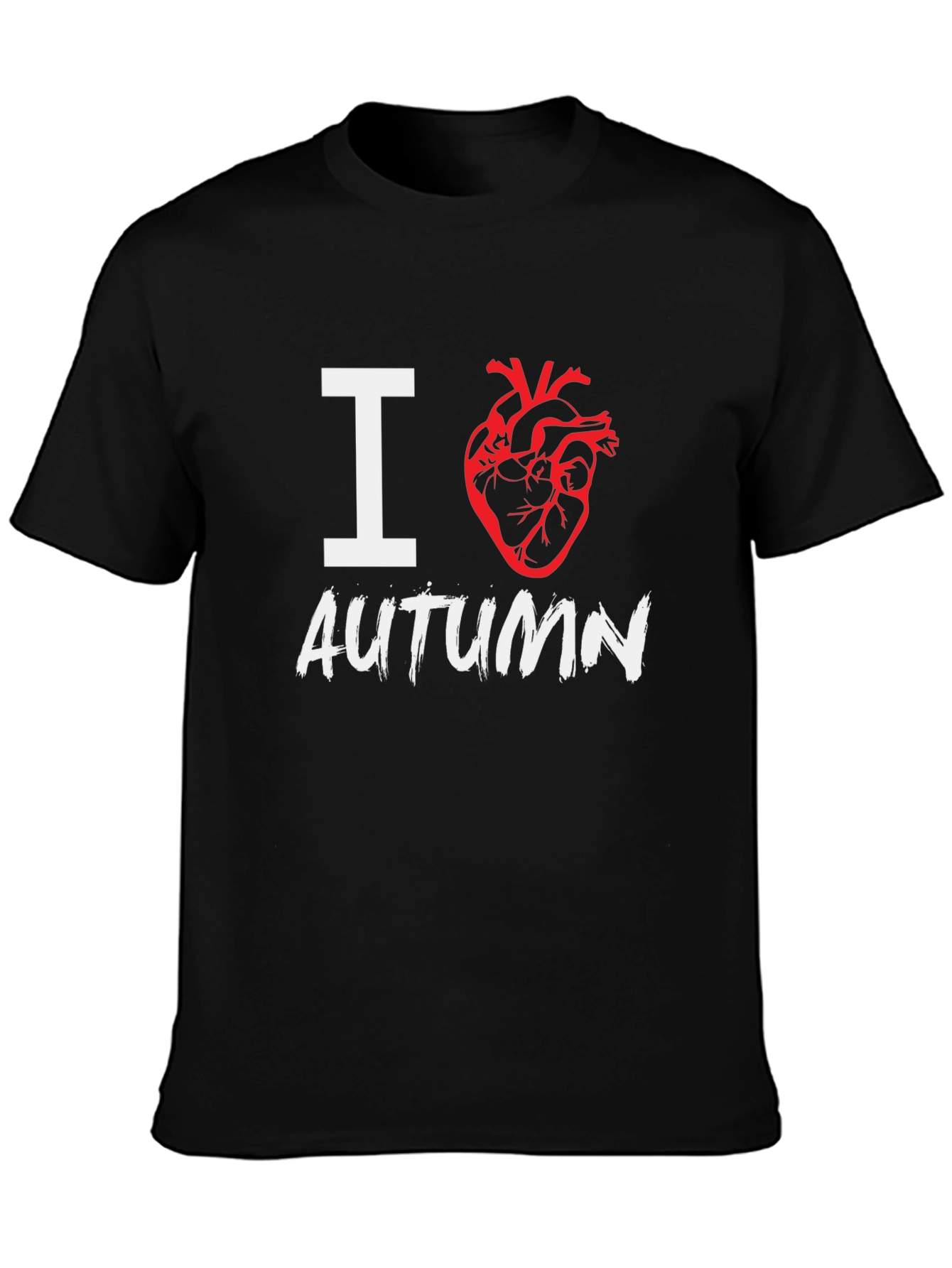 I Heart Autumn Graphic T-Shirt - Black