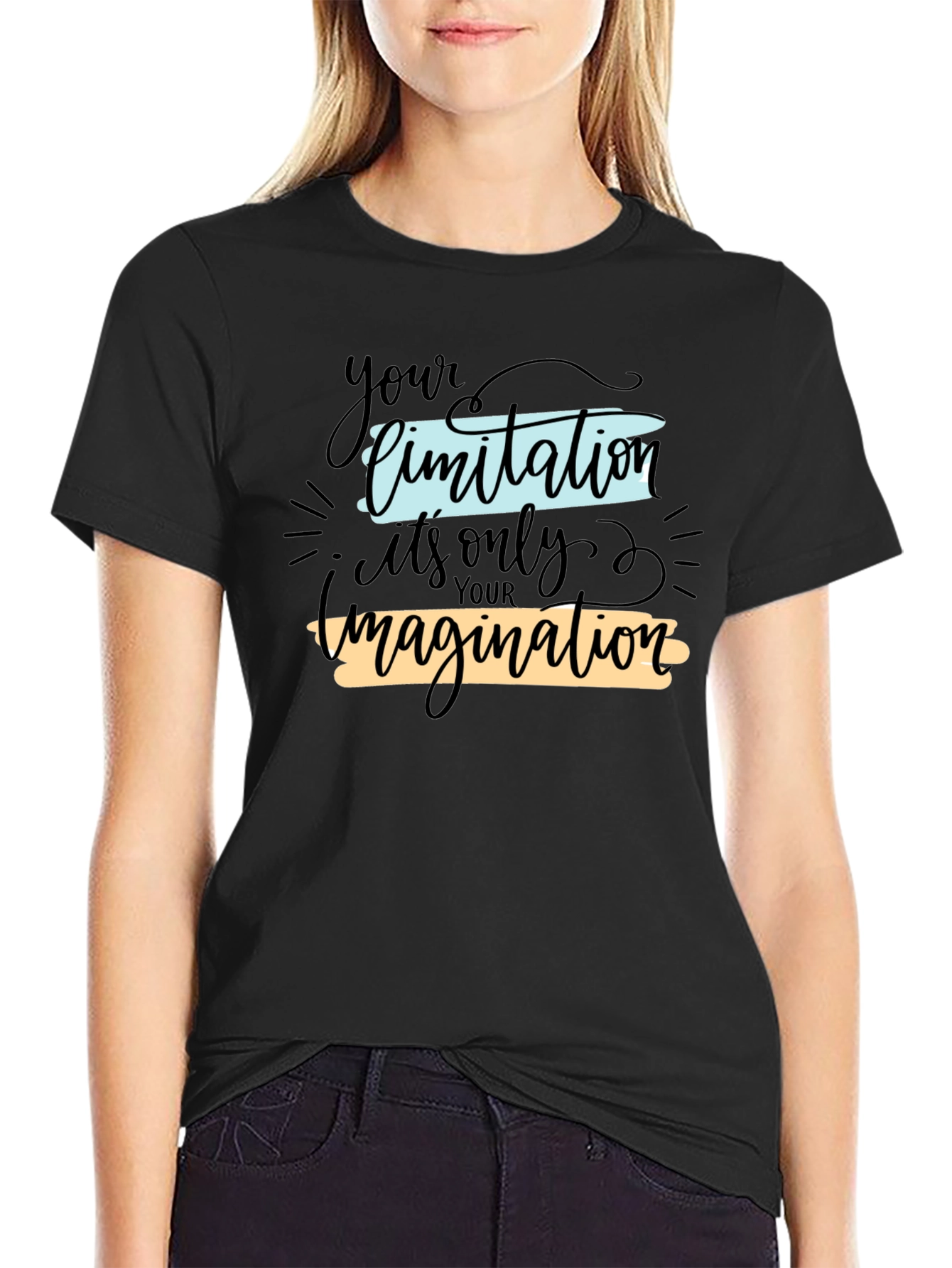 Inspirational Graphic T-Shirt - Your Limitation Imagination