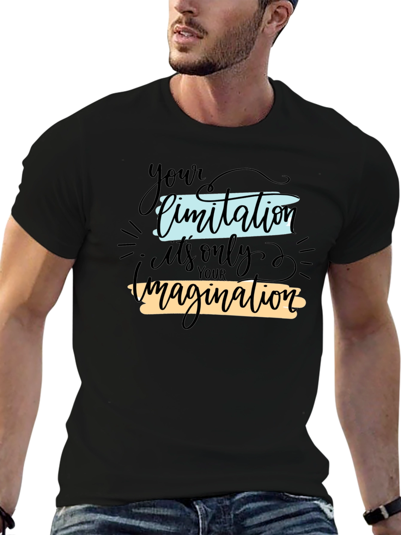 Inspirational Graphic T-Shirt - Your Limitation Imagination