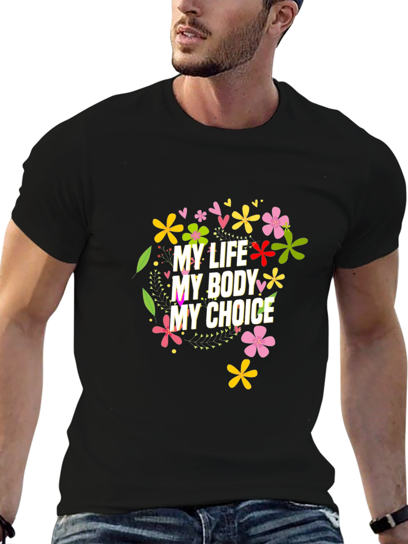 My Body My Choice Floral Tee