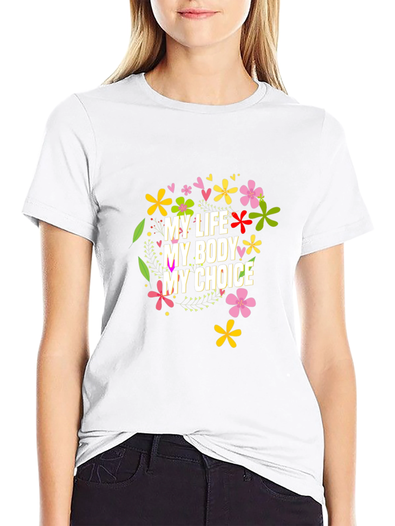 My Body My Choice Floral Tee