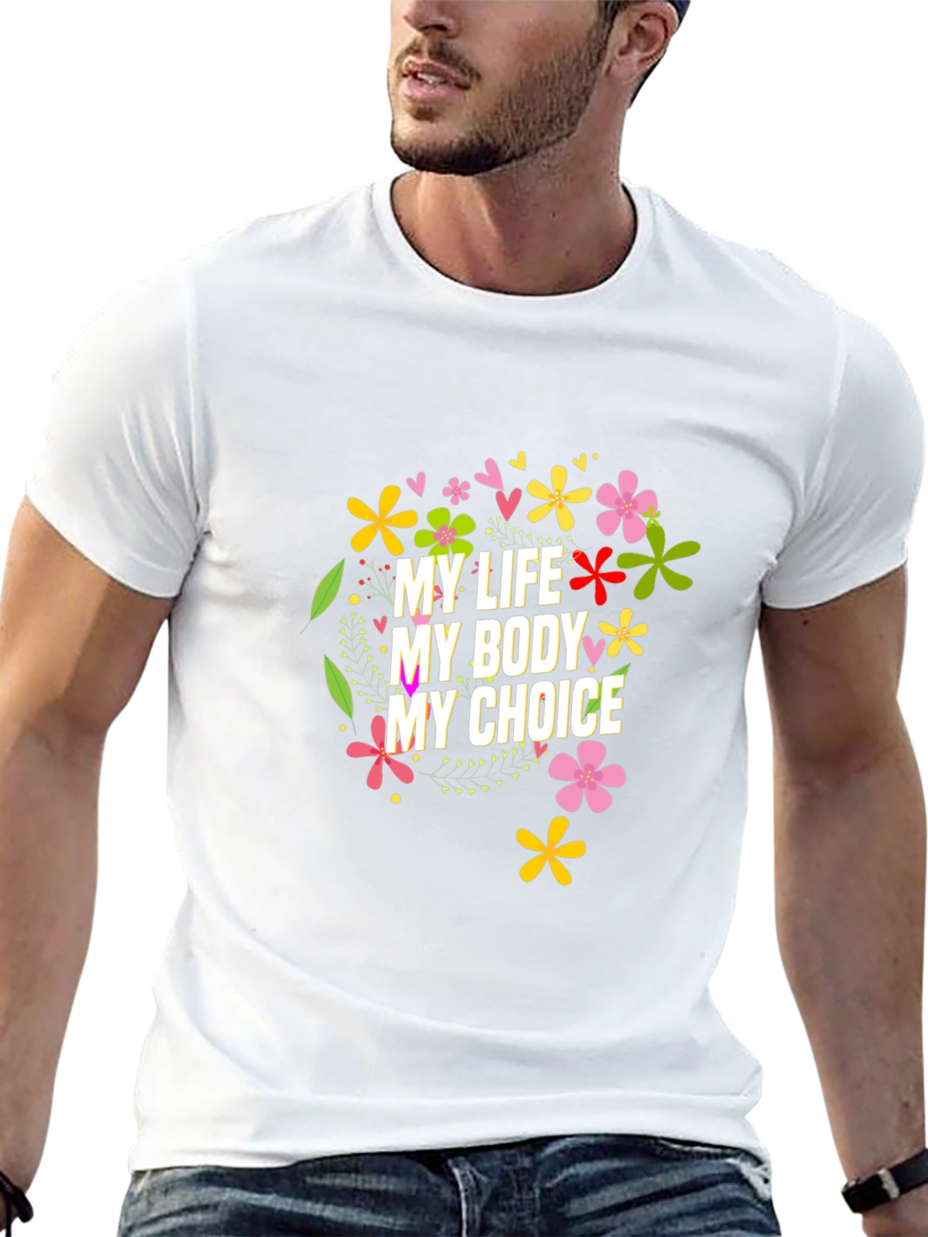 My Body My Choice Floral Tee