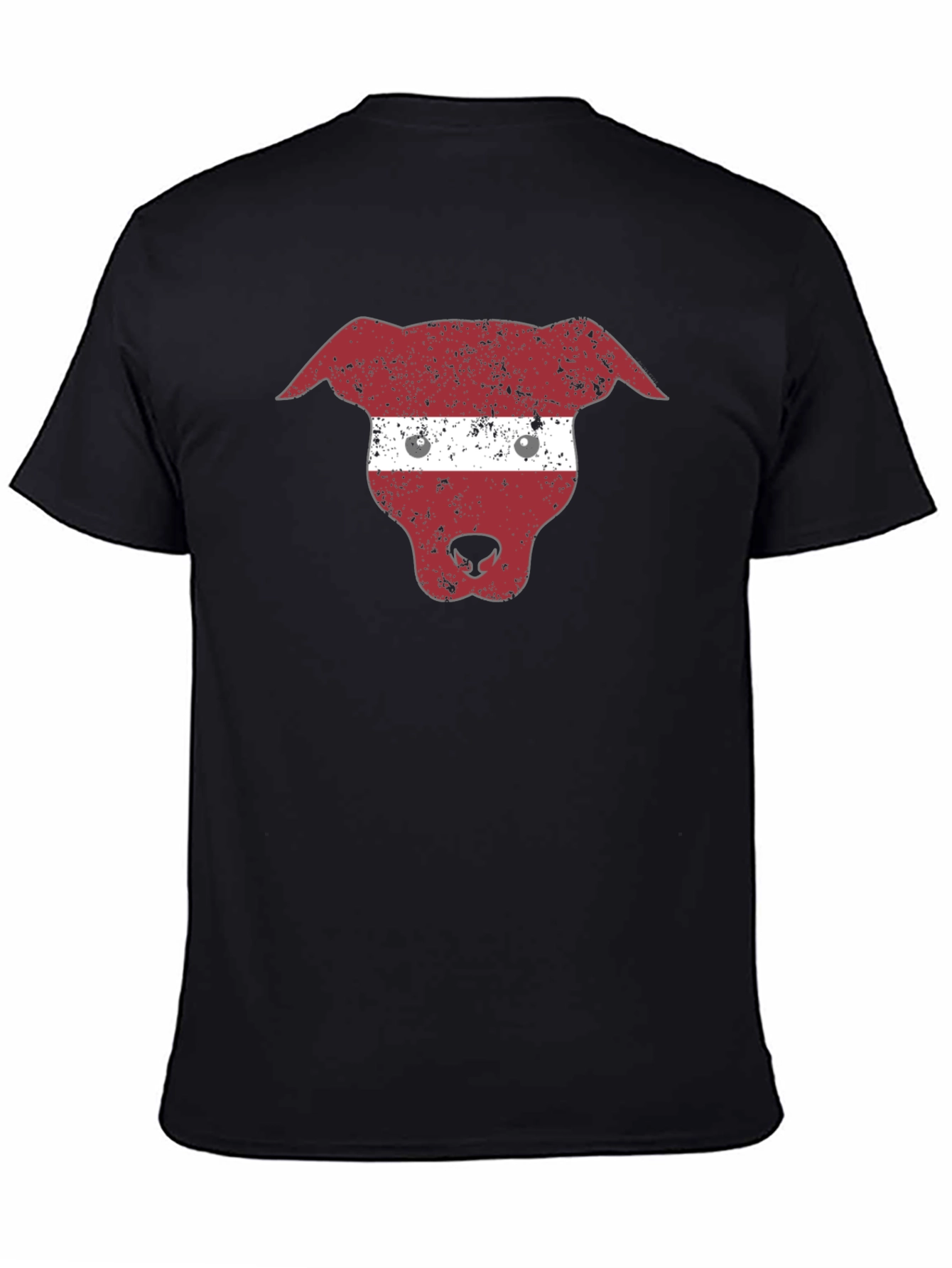 Latvia Dog Flag T-Shirt - Black Graphic Tee