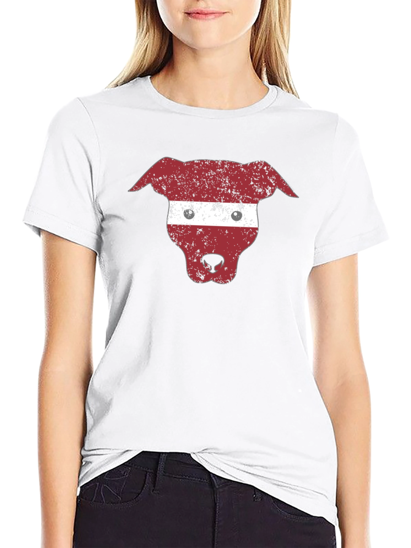 Latvia Dog Flag T-Shirt - Black Graphic Tee