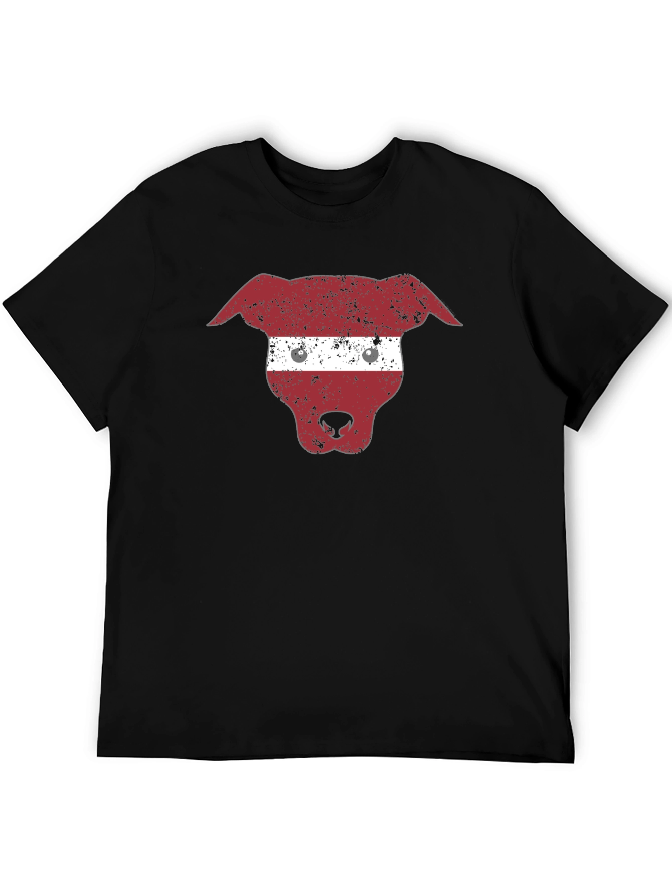 Latvia Dog Flag T-Shirt - Black Graphic Tee
