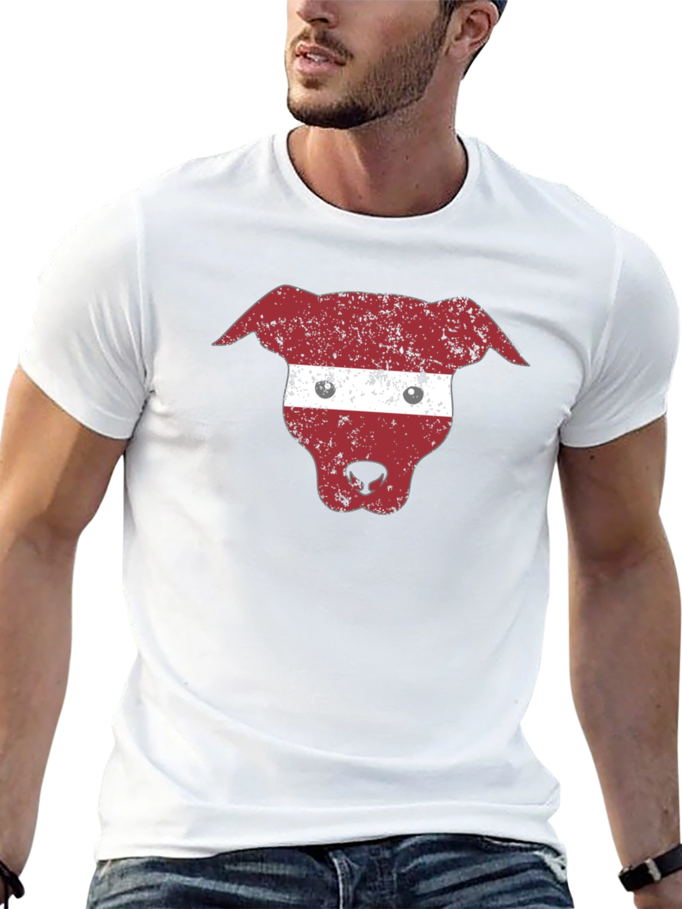 Latvia Dog Flag T-Shirt - Black Graphic Tee