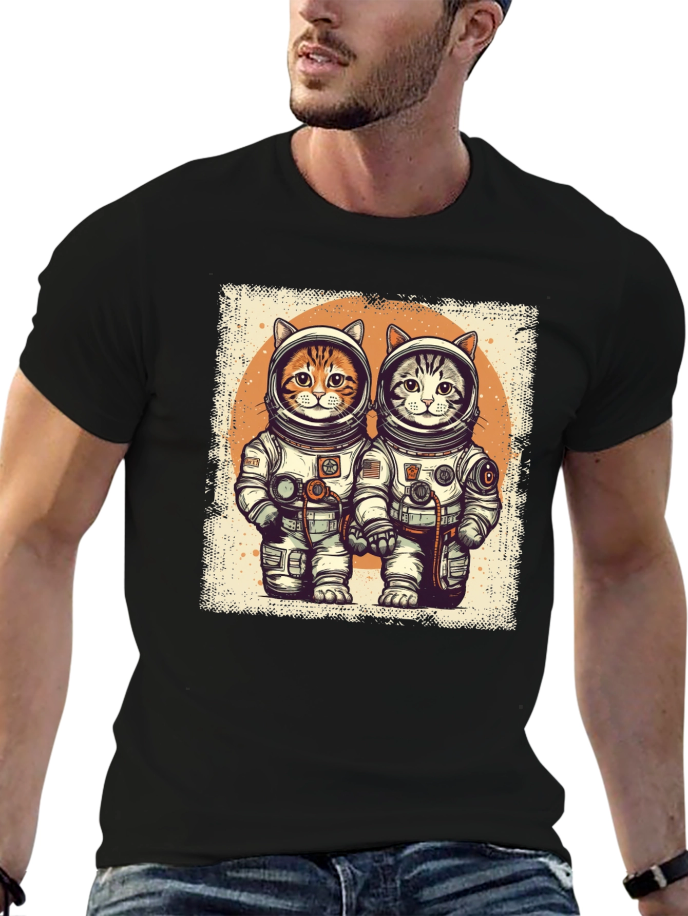 Astronaut Cat T-Shirt - Space Adventure Tee