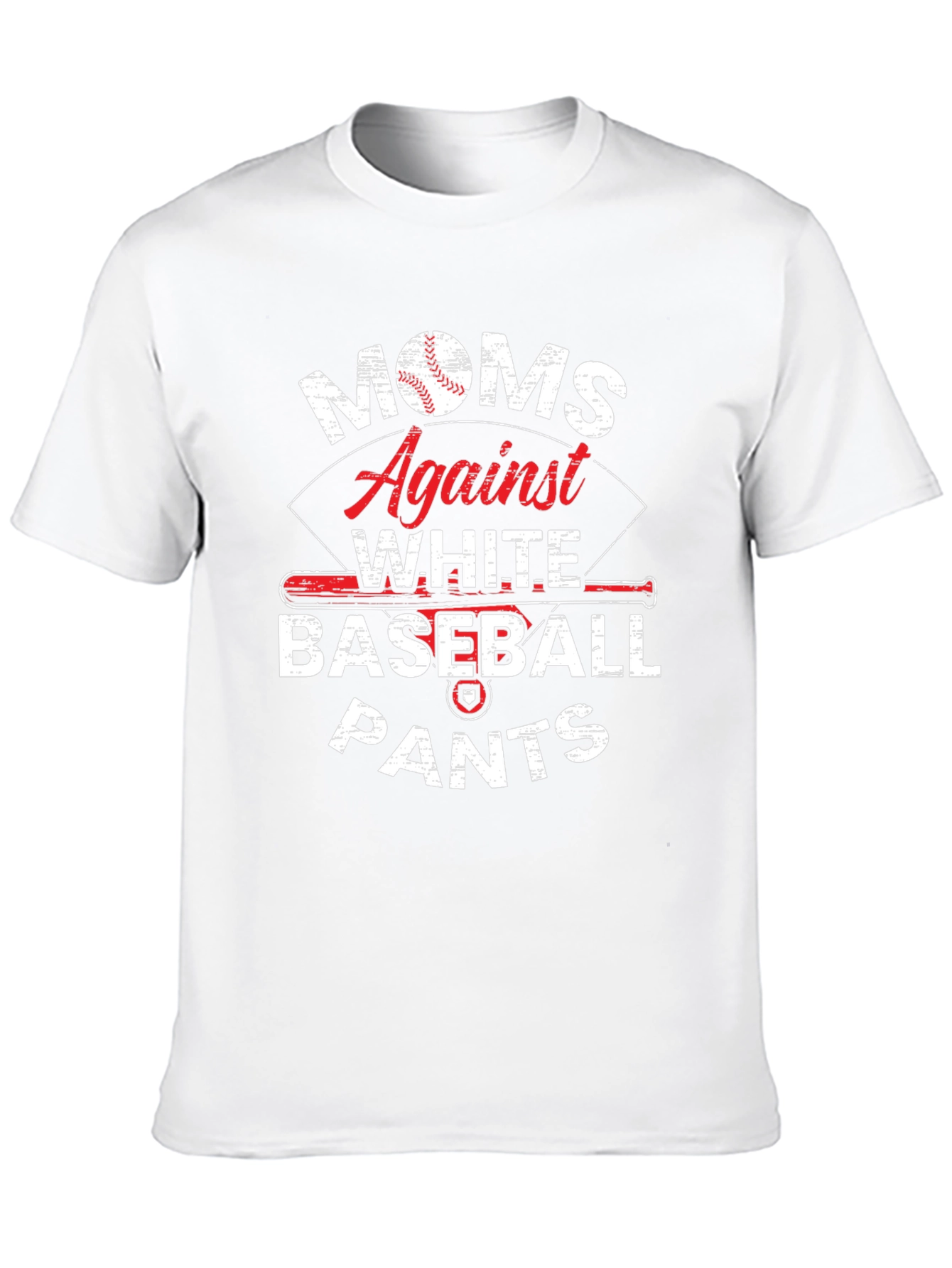 Moms Against White Baseball Pants T-Shirt