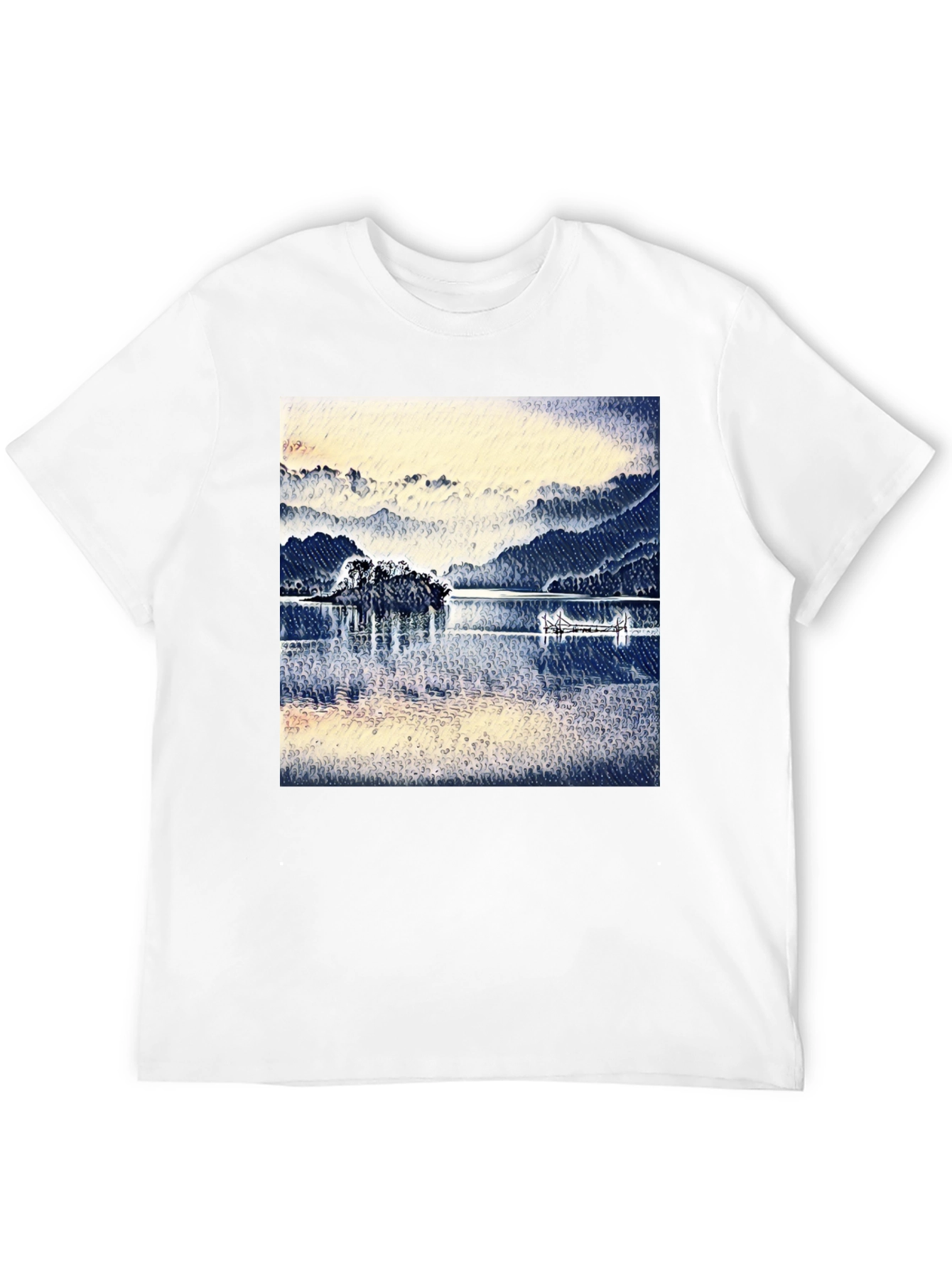 Lake View Graphic Tee - Black