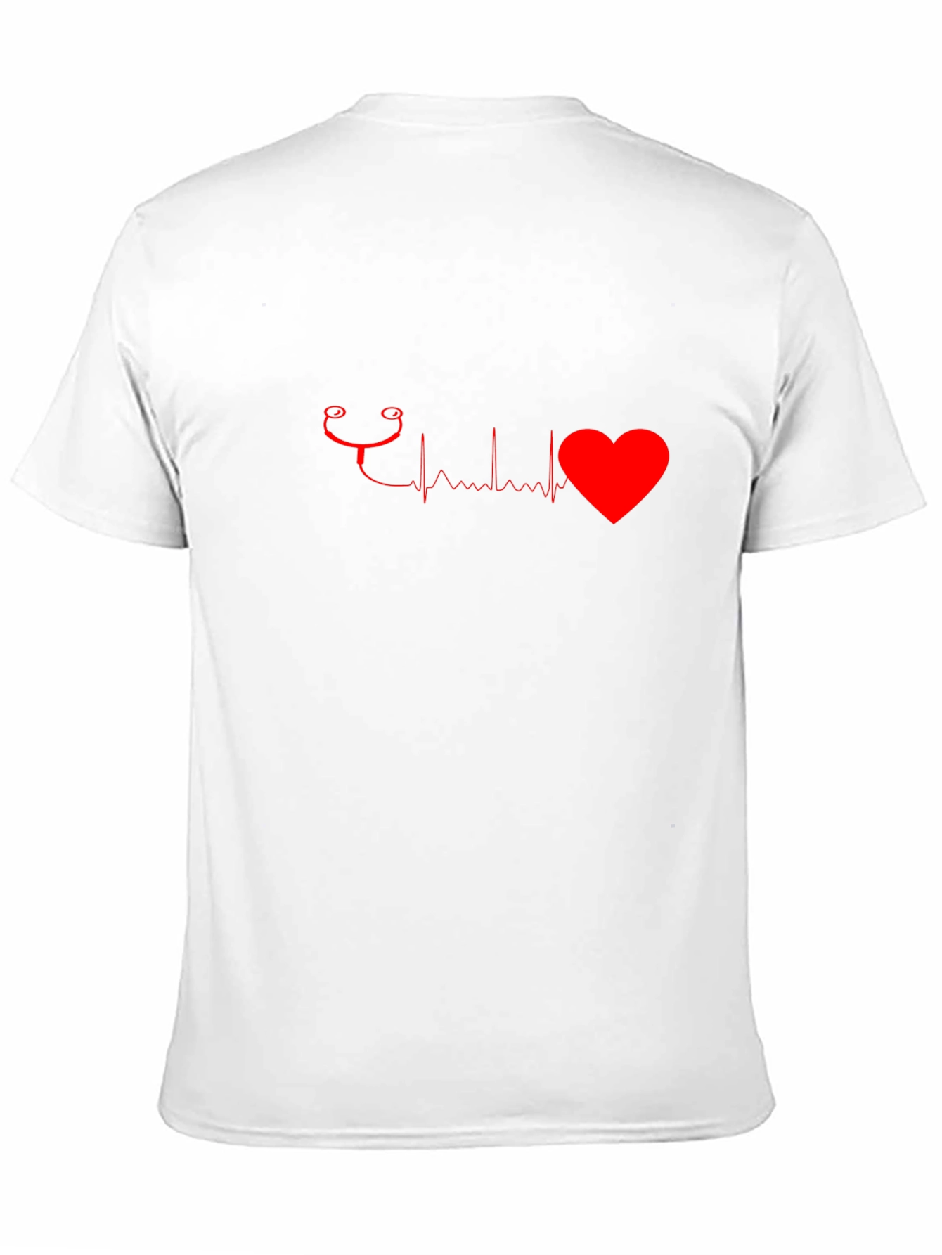 Heartbeat Stethoscope Graphic Tee - Black Cotton