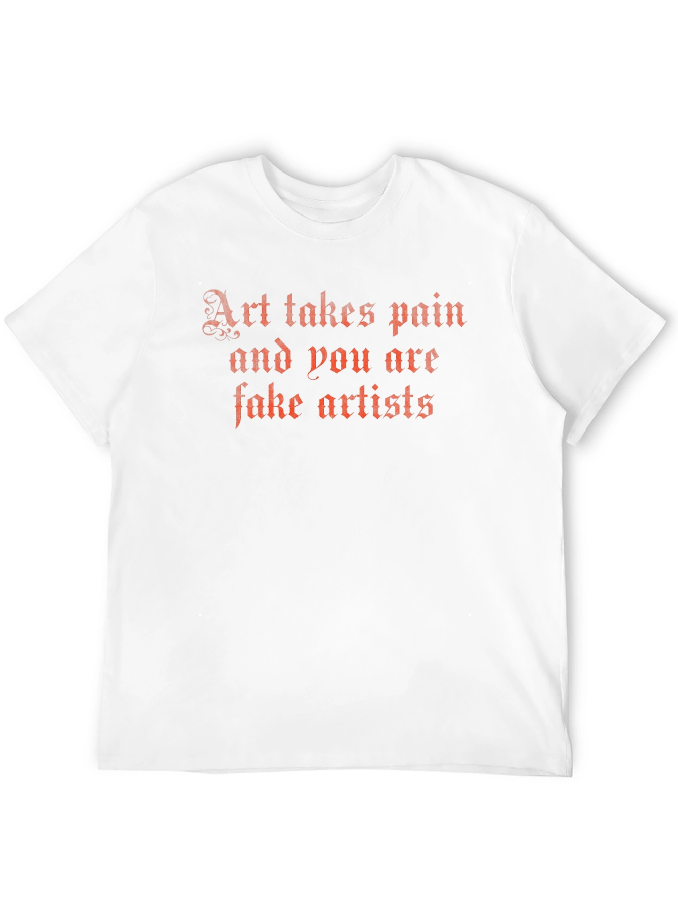 Edgy Art Takes Pain Graphic Tee - Black