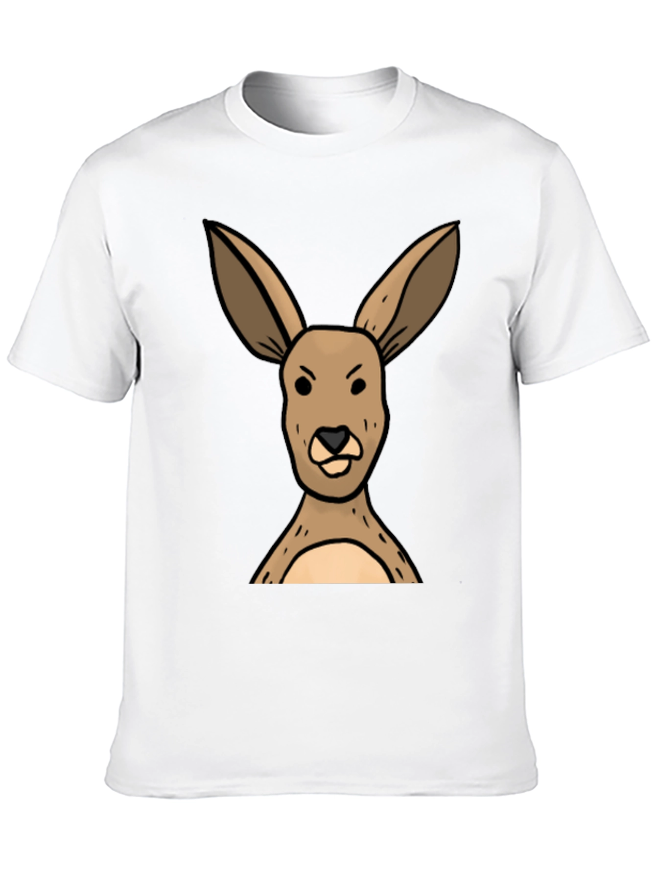 Funny Kangaroo Graphic Tee - Unisex Black T-Shirt