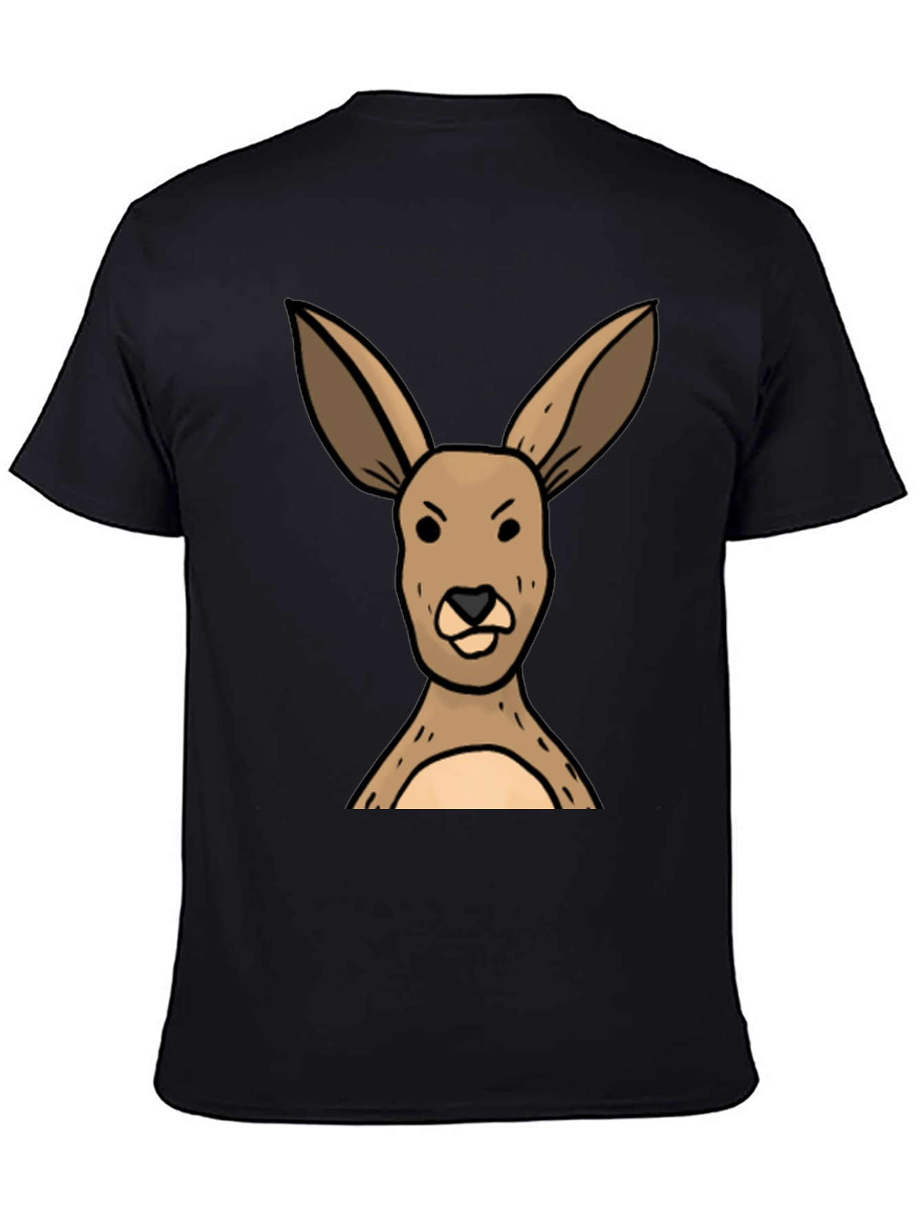 Funny Kangaroo Graphic Tee - Unisex Black T-Shirt