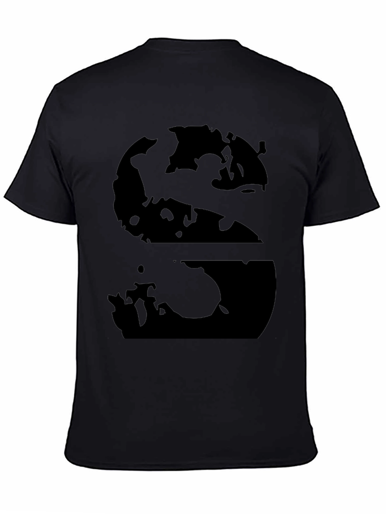 Abstract S Graphic Black T-Shirt