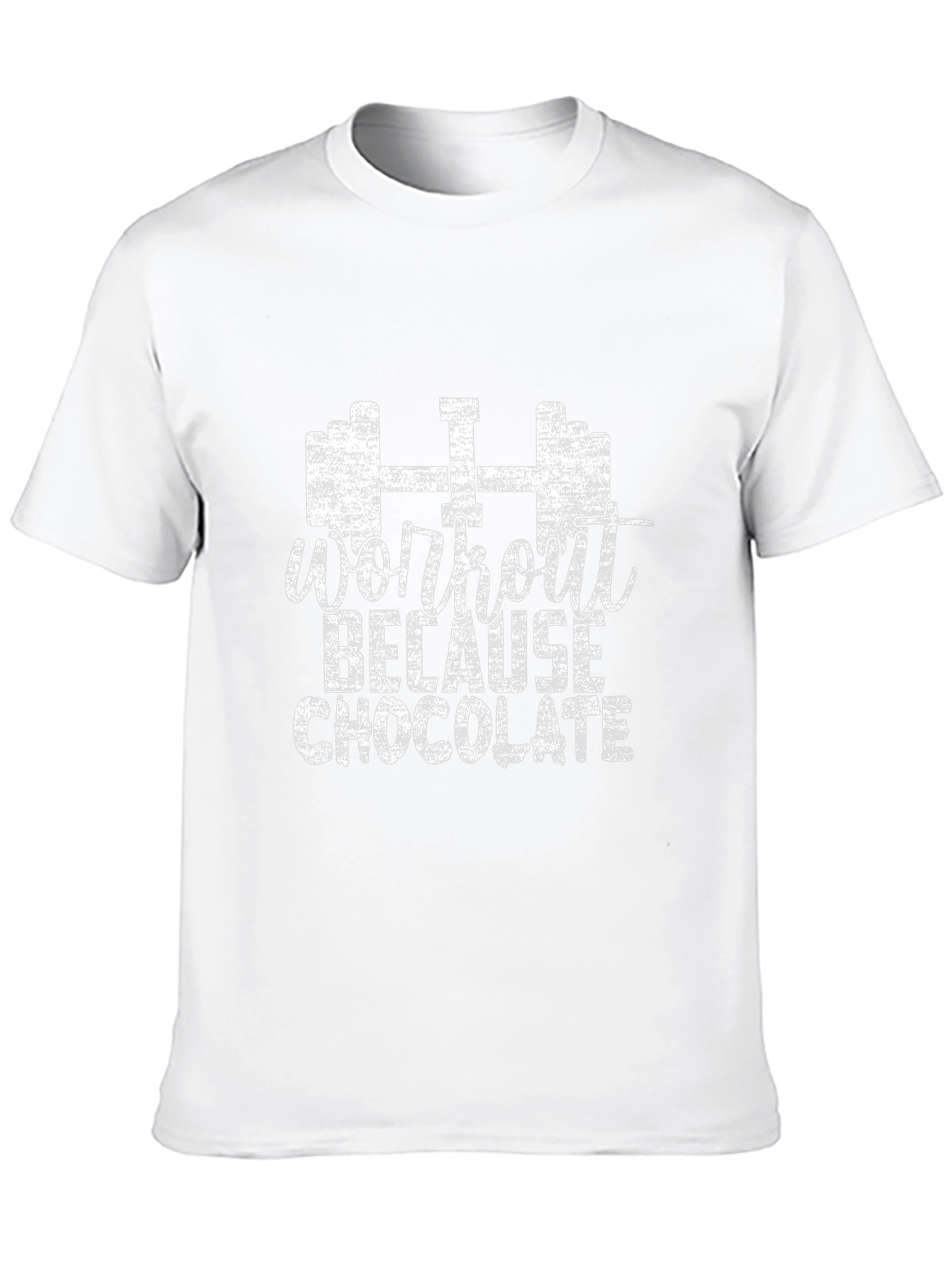 Workout Because Chocolate T-Shirt Funny Gym Tee