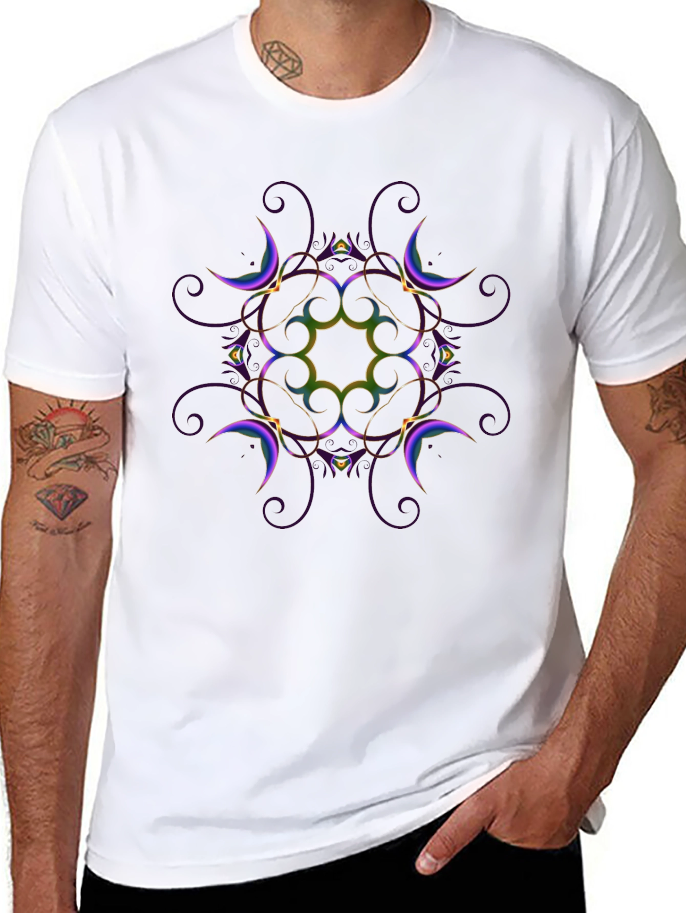 Abstract Pattern T-Shirt - Elegant Graphic Tee