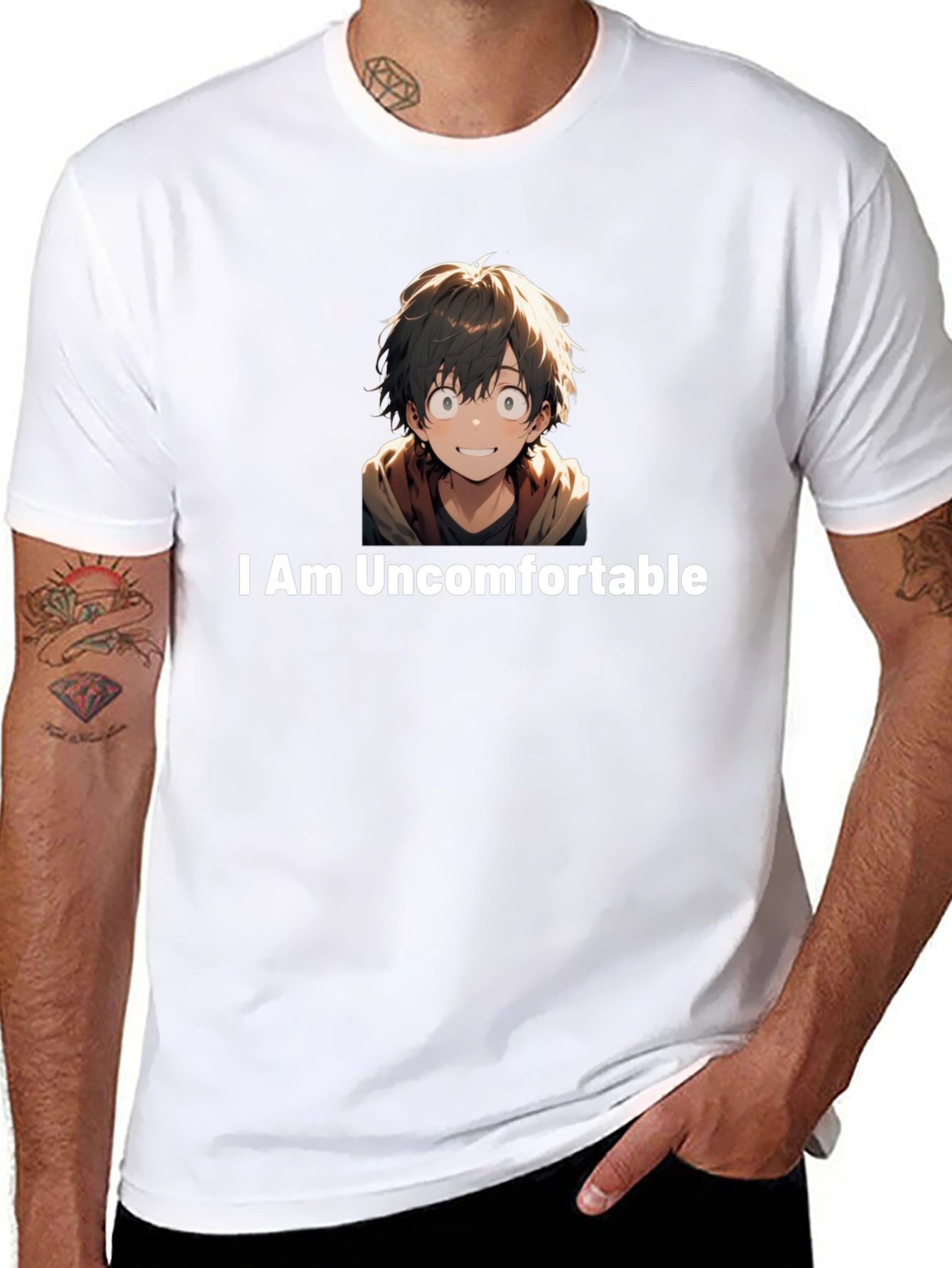 I Am Uncomfortable Anime Graphic Tee