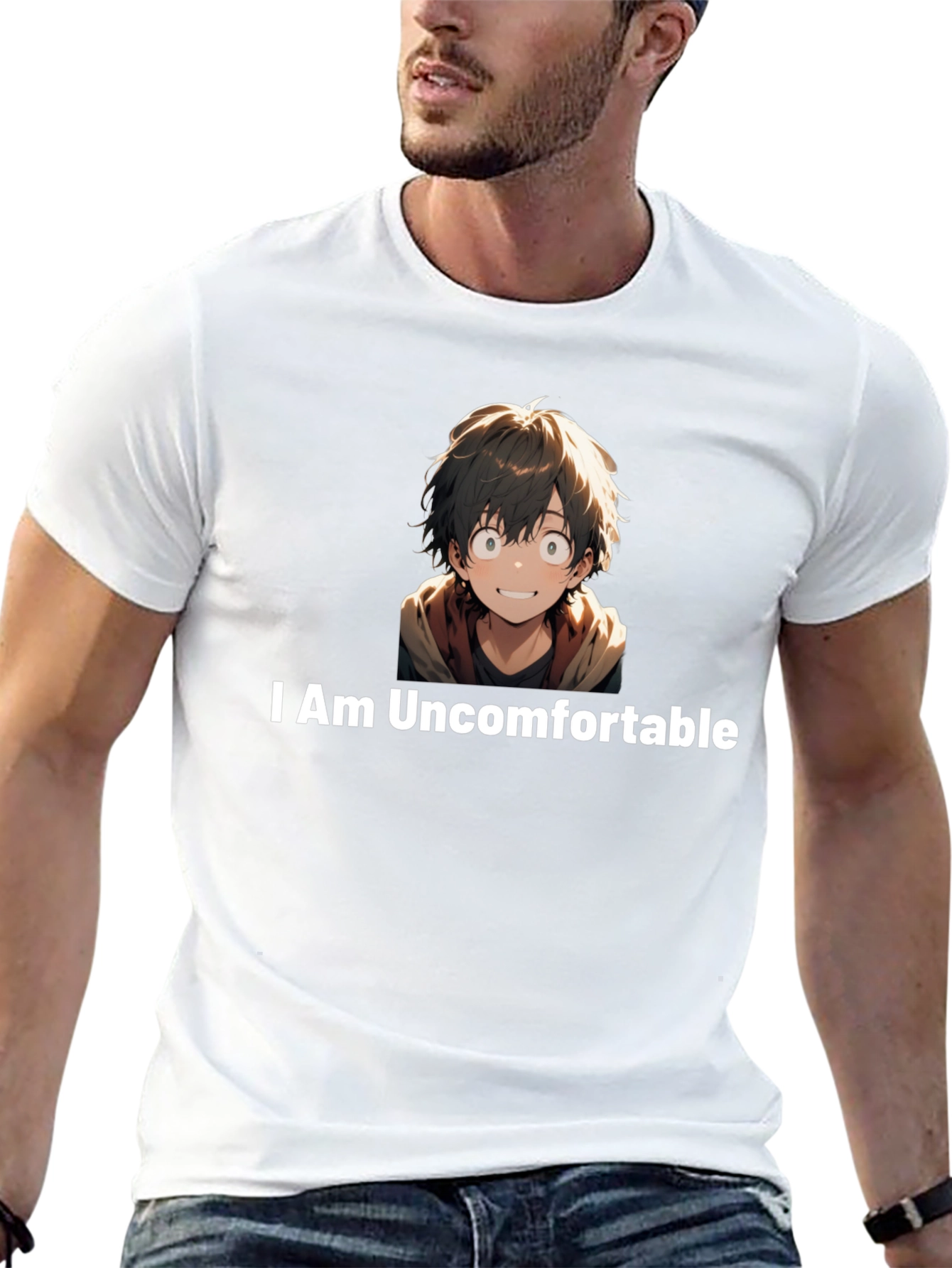 I Am Uncomfortable Anime Graphic Tee