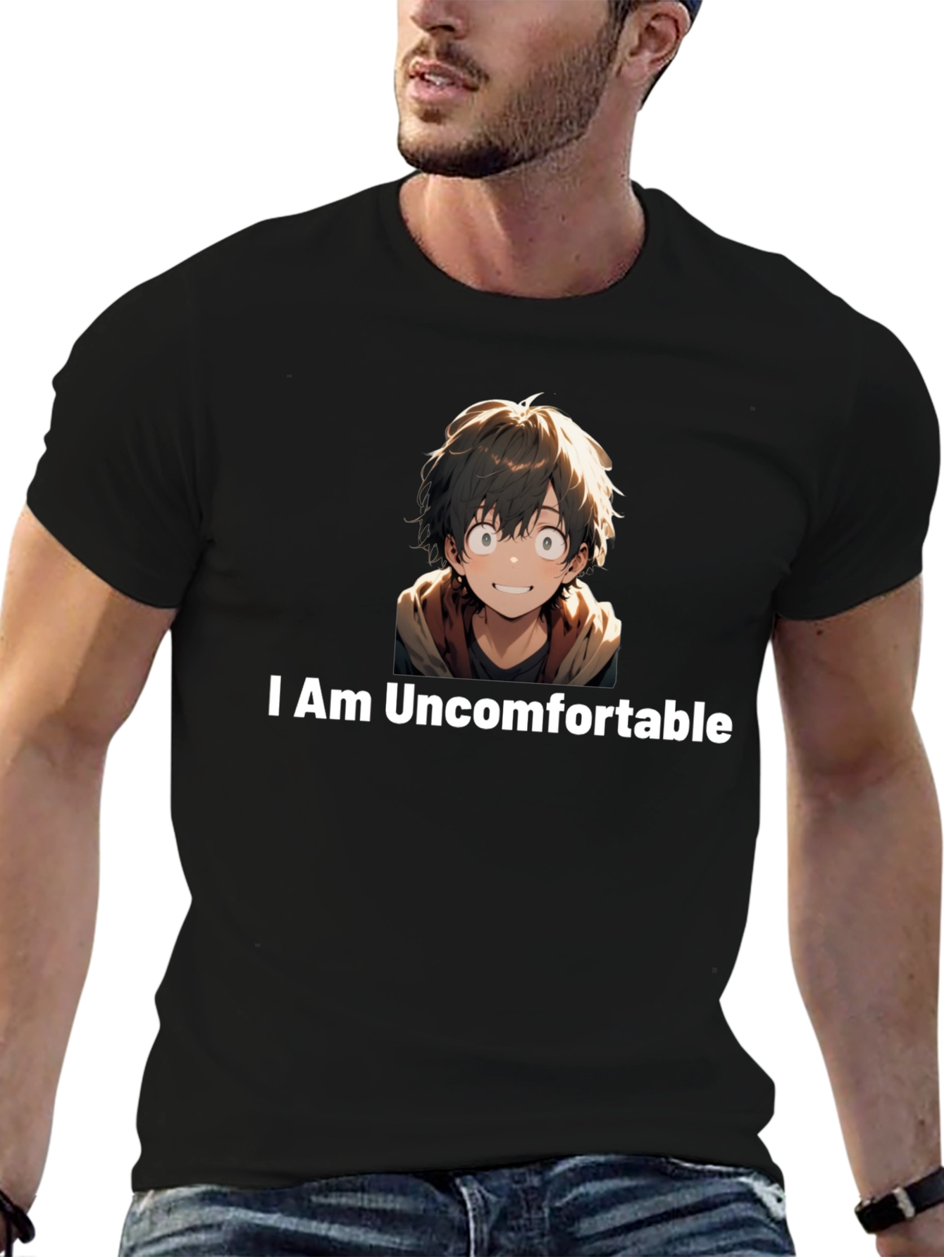 I Am Uncomfortable Anime Graphic Tee